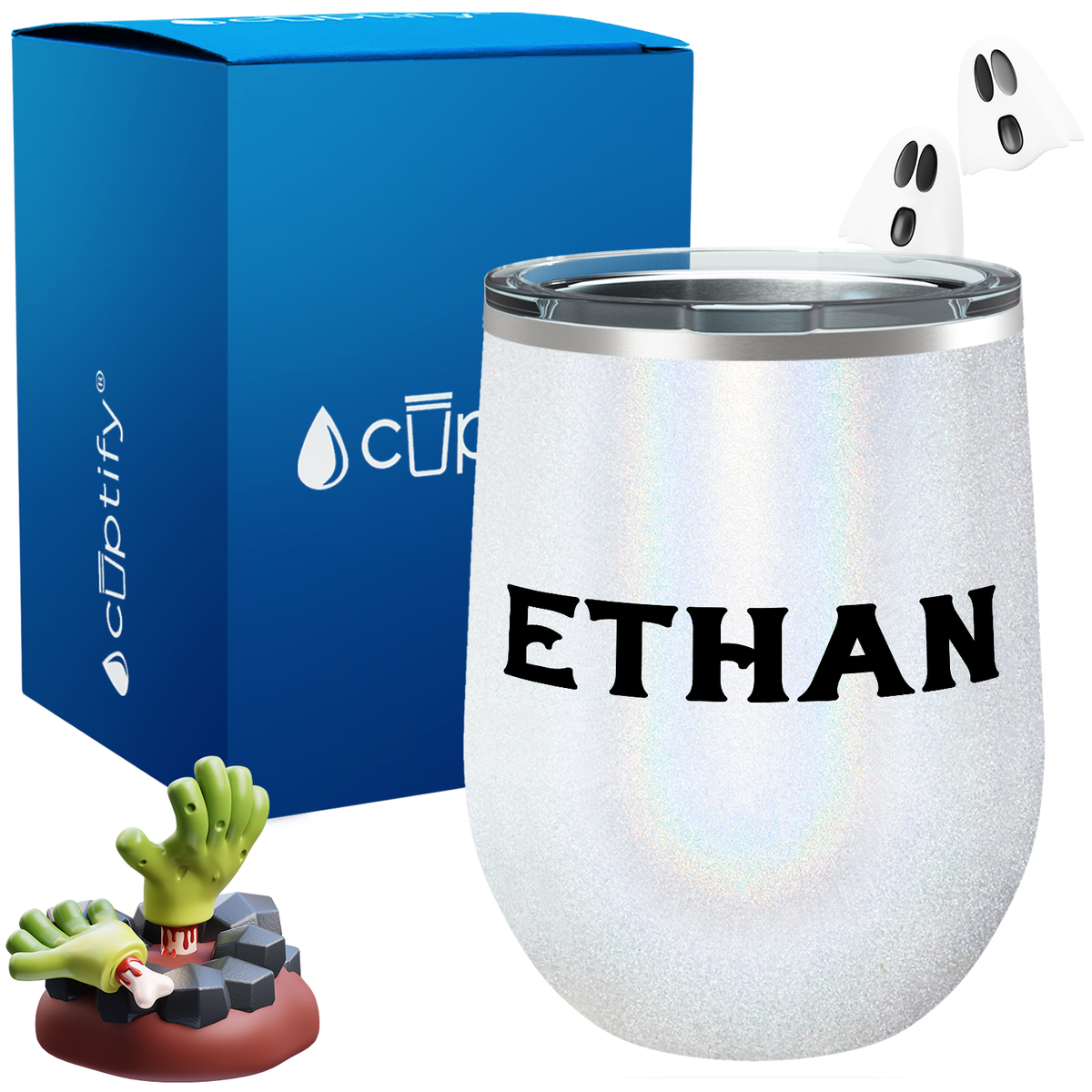 Personalized Grim Style 12oz Halloween Wine Tumbler