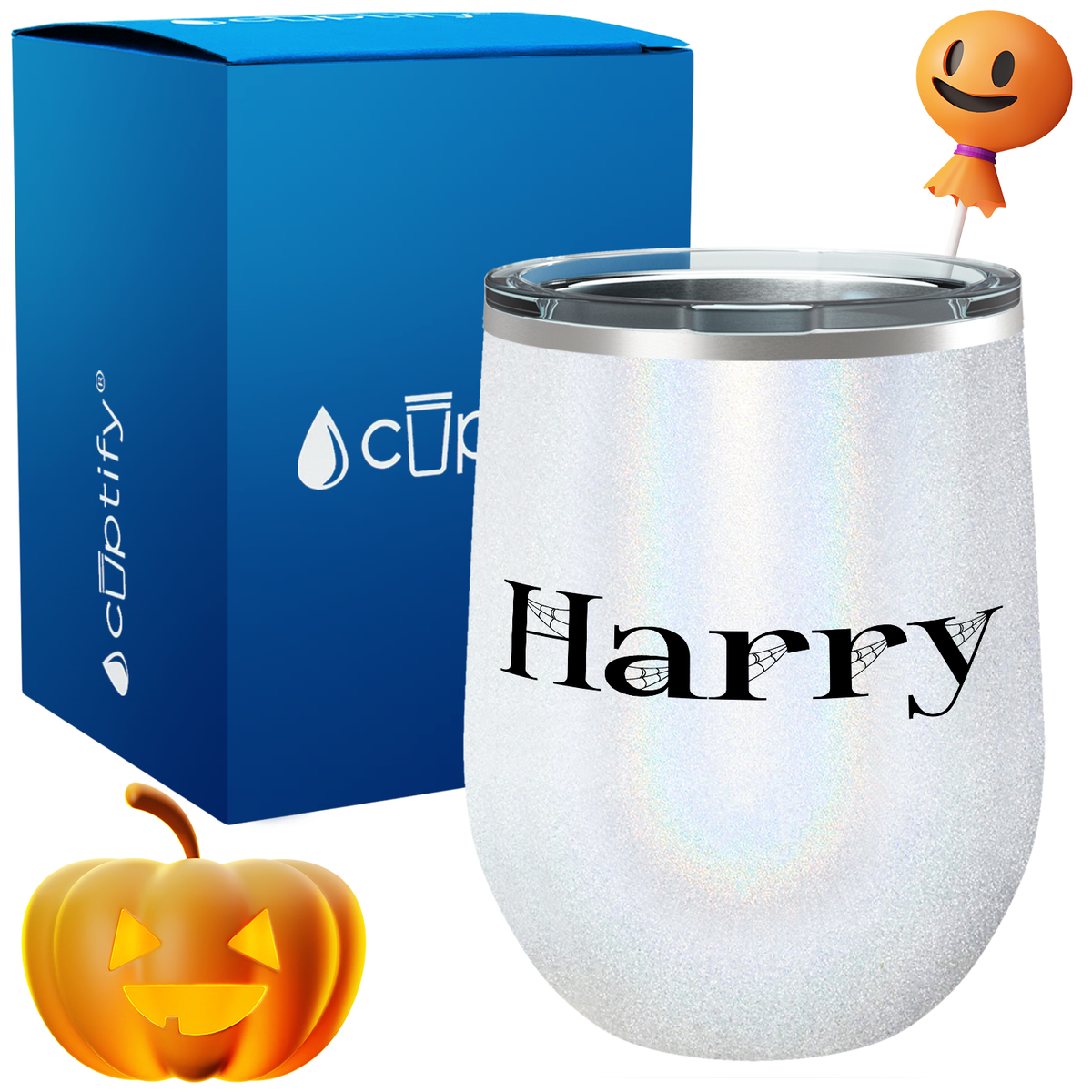 Personalized Wicked Style 12oz Halloween Wine Tumbler