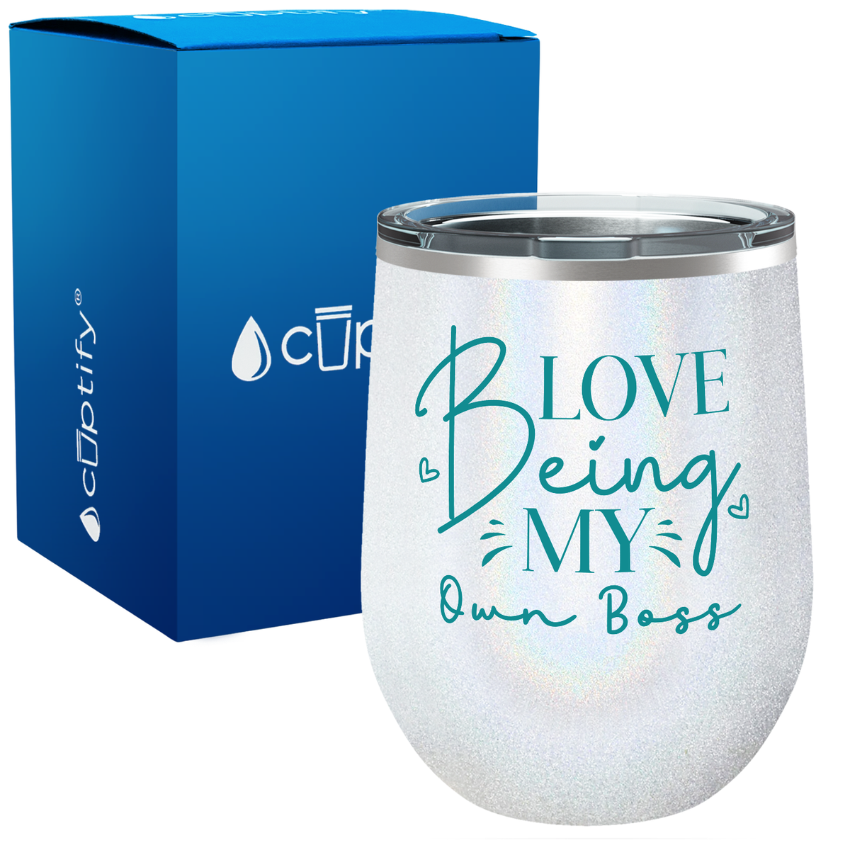 Love Being My Own Boss 12oz Boss Wine Tumbler