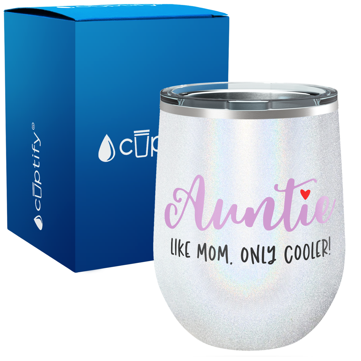 Auntie Like Mom Only Cooler 12oz Aunt Wine Tumbler