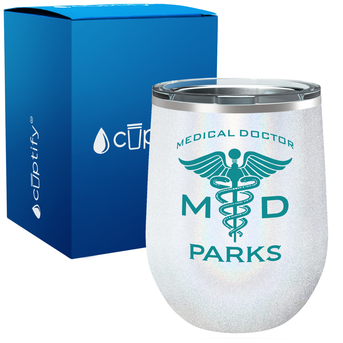 Personalized MD Medical Doctor 12oz Medical Wine Tumbler