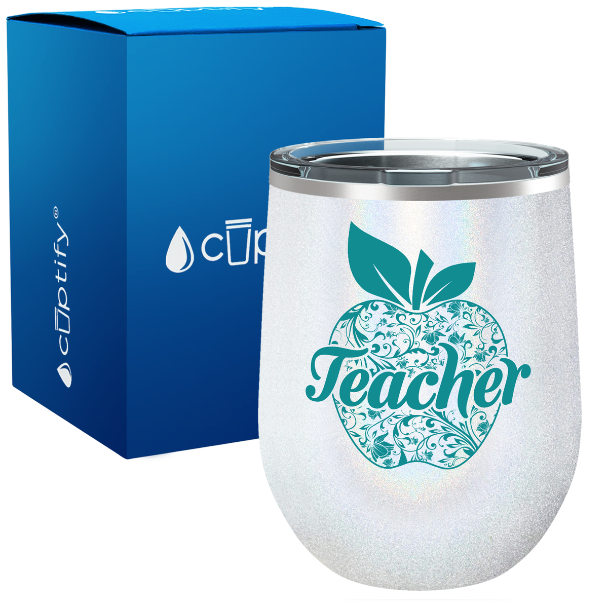 Teacher Apple 12oz Teacher Wine Tumbler