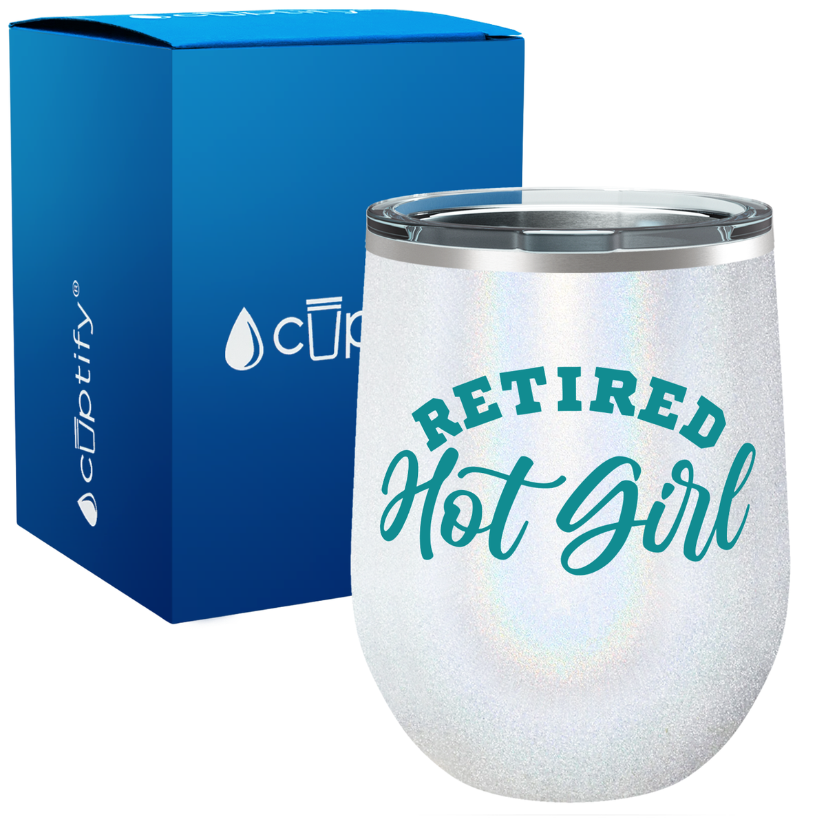 Retired Hot Girl 12oz Retirement Wine Tumbler