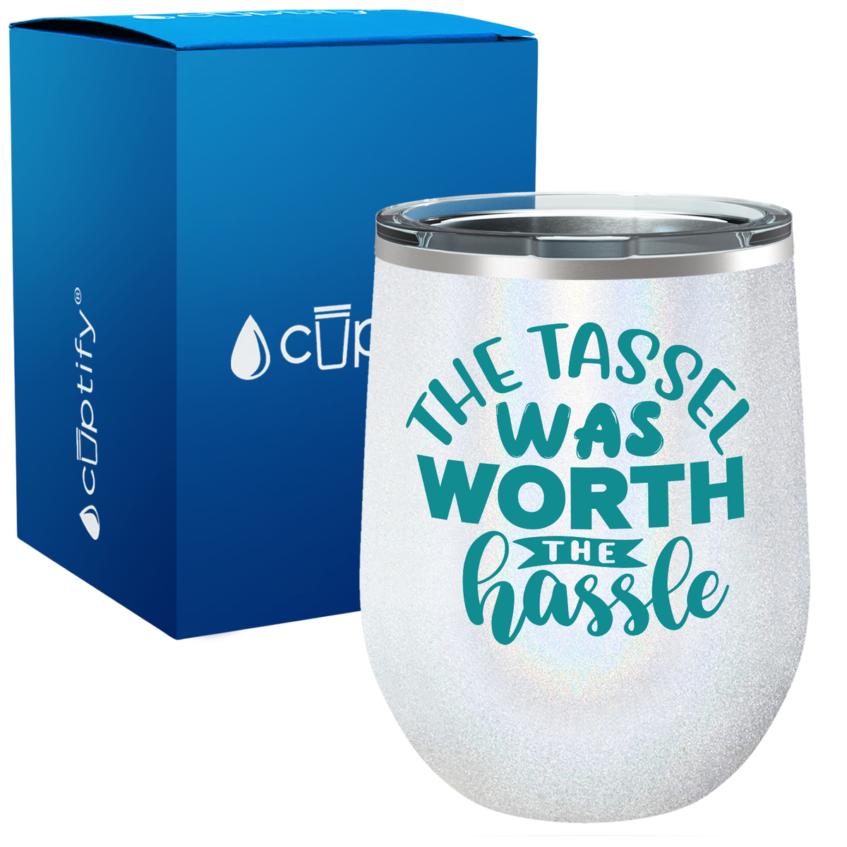 The Tassel Was Worth the Hassle 12oz Graduation Wine Tumbler