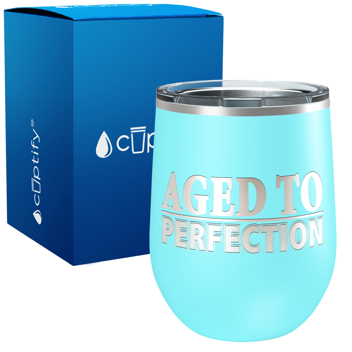 Aged to Perfection 12oz Funny Wine Tumbler
