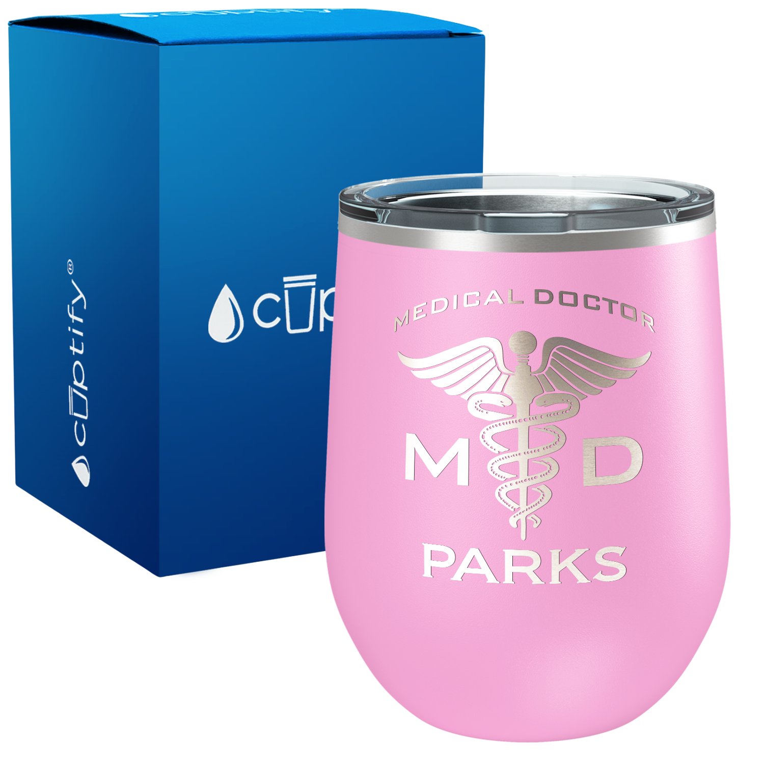 Personalized MD Medical Doctor 12oz Medical Wine Tumbler