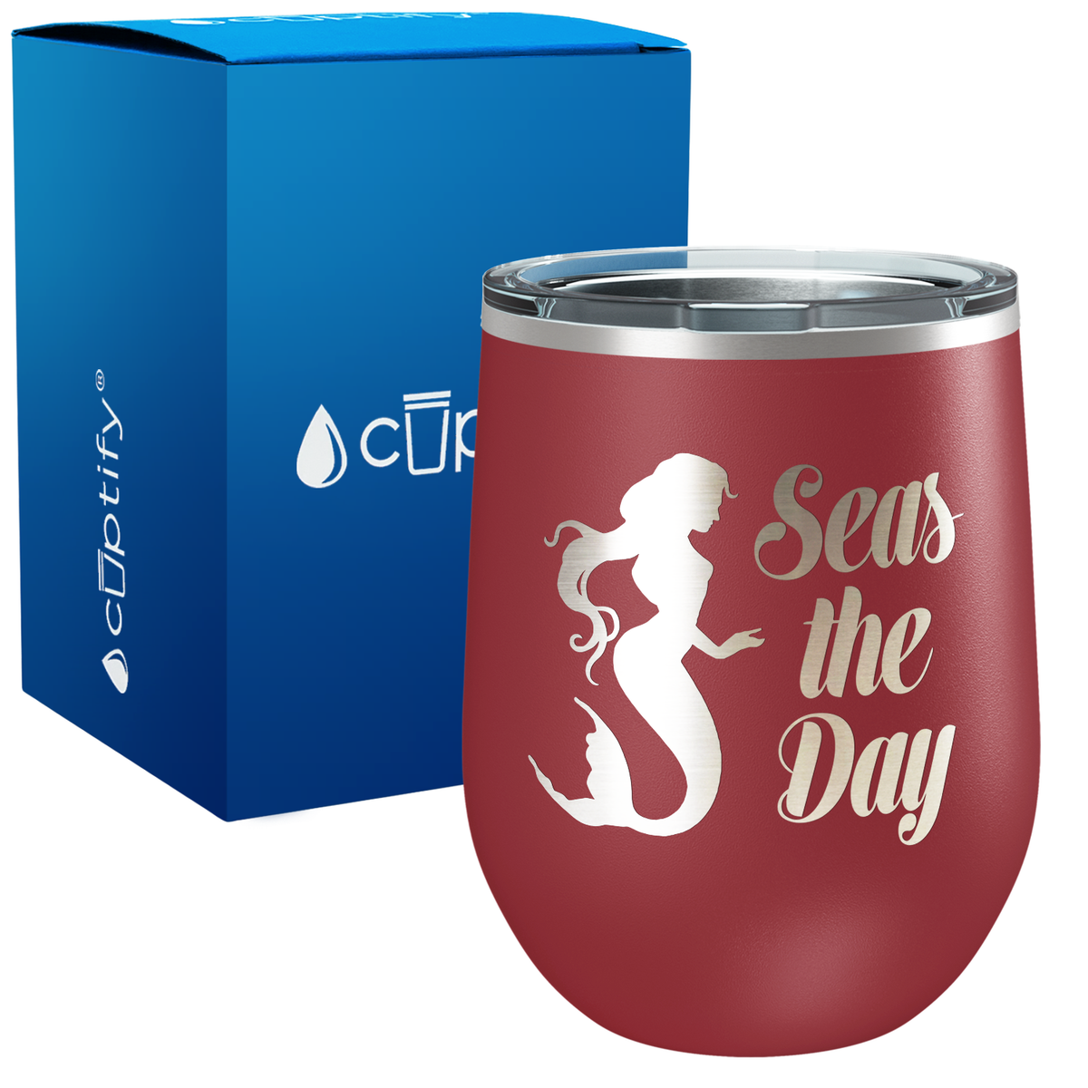 Seas the Day 12oz Beach Wine Tumbler