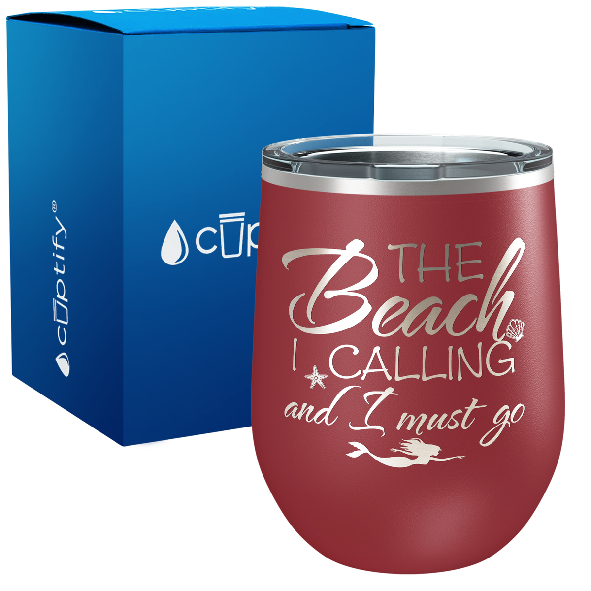 The Beach is Calling 12oz Beach Wine Tumbler