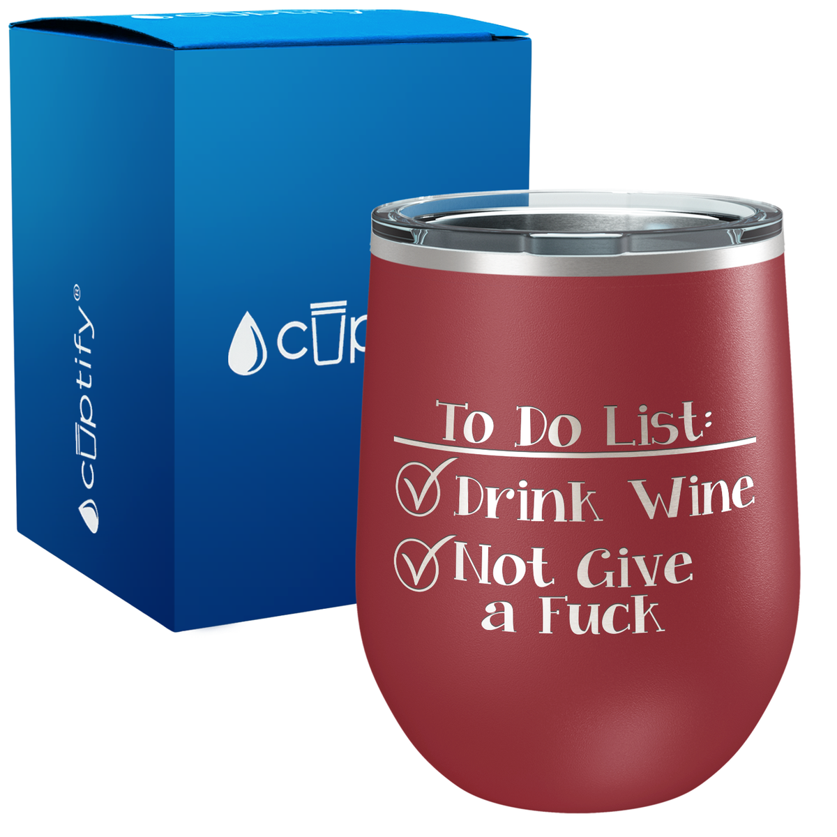 To Do List 12oz Funny Wine Tumbler