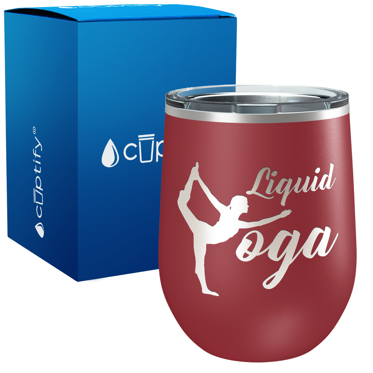 Liquid Yoga 12oz Funny Wine Tumbler