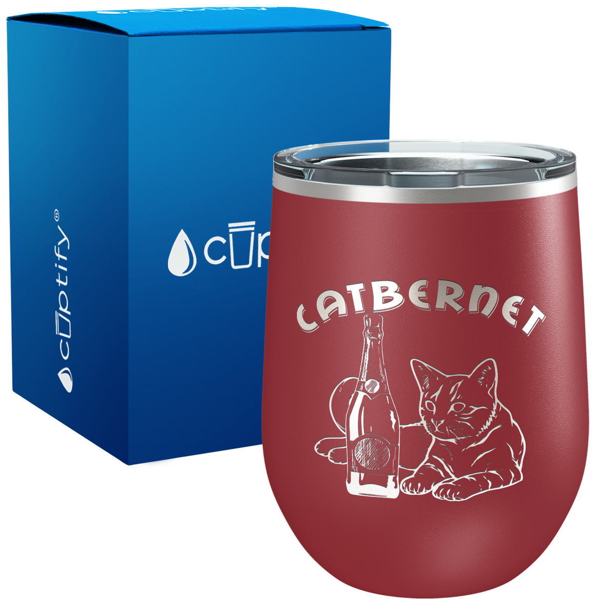 Catbernet 12oz Funny Wine Tumbler