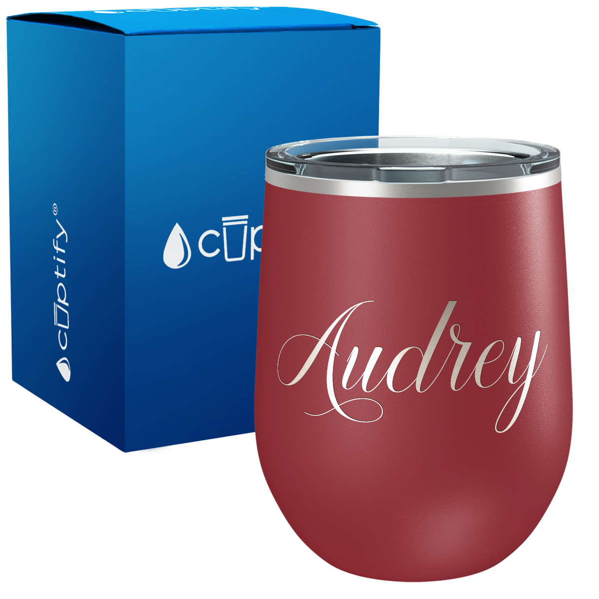 Personalized Audrey Style 12oz Wine Tumbler