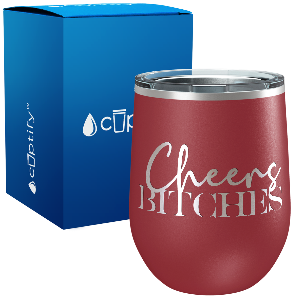 Cheers Bitches 12oz Birthday Wine Tumbler