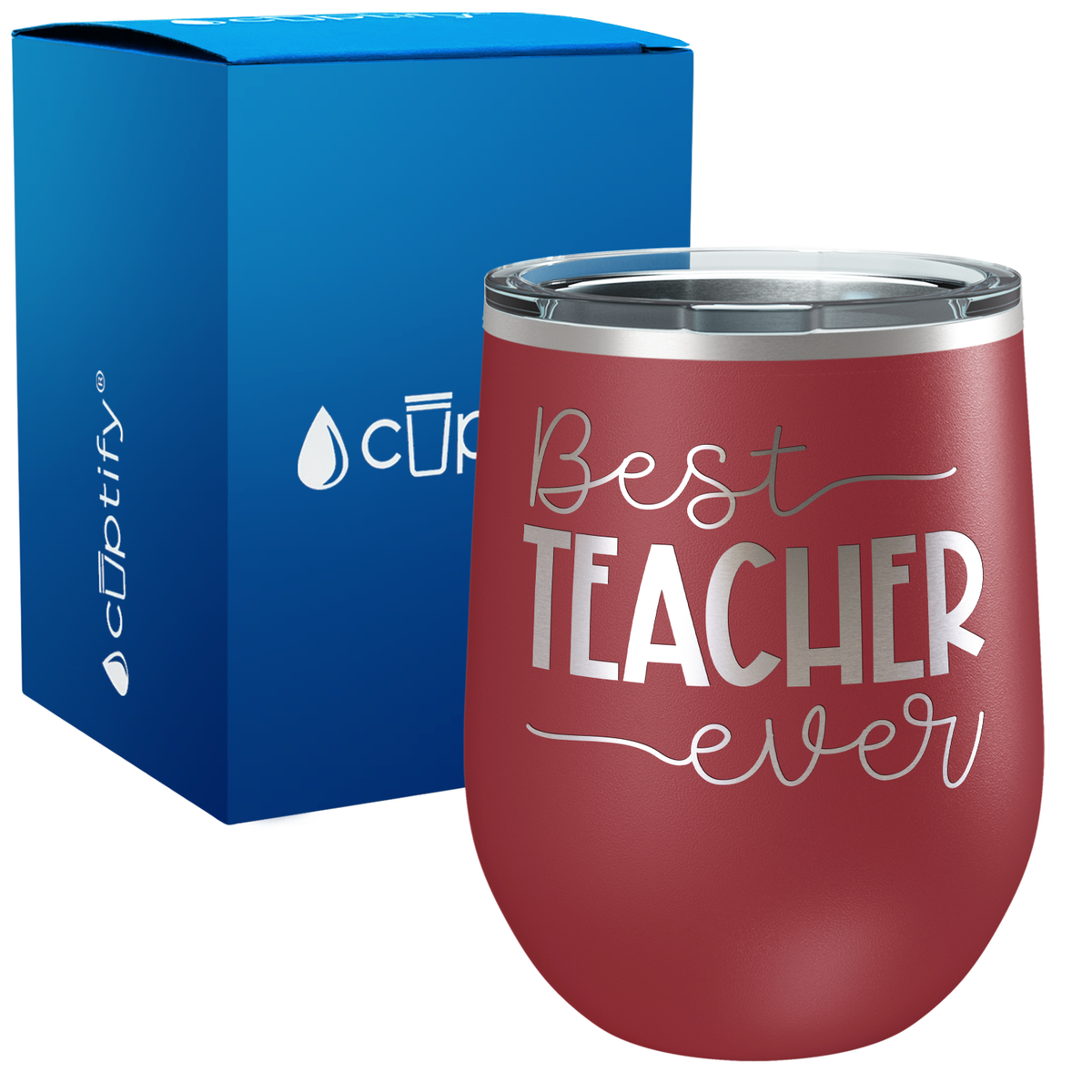Best Teacher Ever 12oz Teacher Wine Tumbler