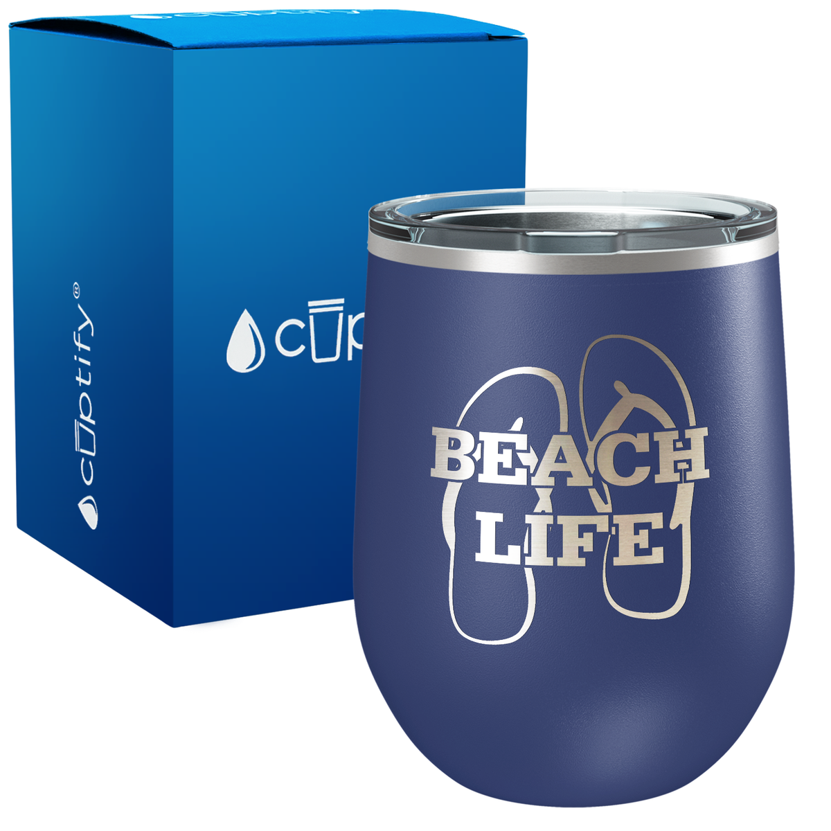 The Beach Life Sandals 12oz Beach Wine Tumbler
