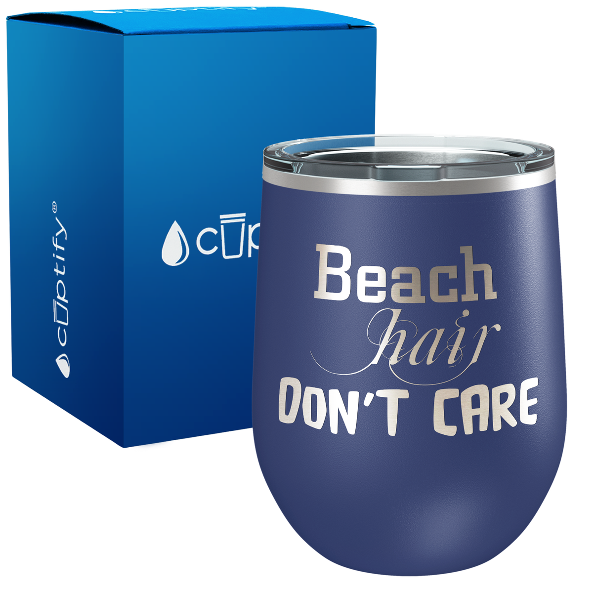 Beach Hair Dont Care 12oz Beach Wine Tumbler