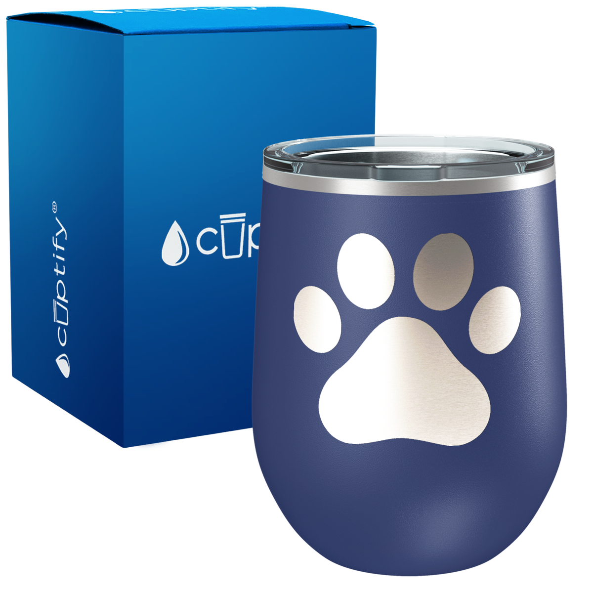 Paw Print 12oz Dog Wine Tumbler
