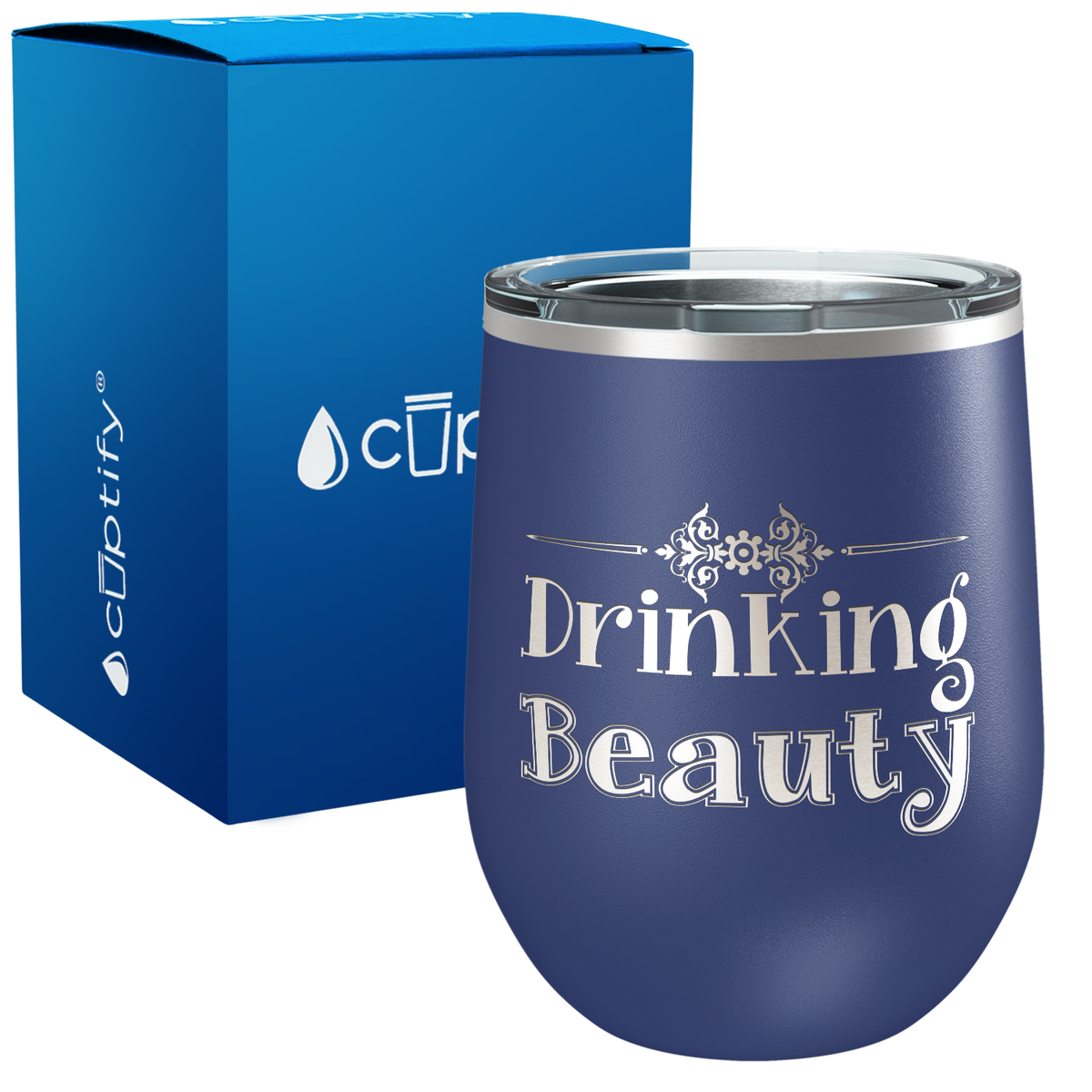 Drinking Beauty 12oz Funny Wine Tumbler