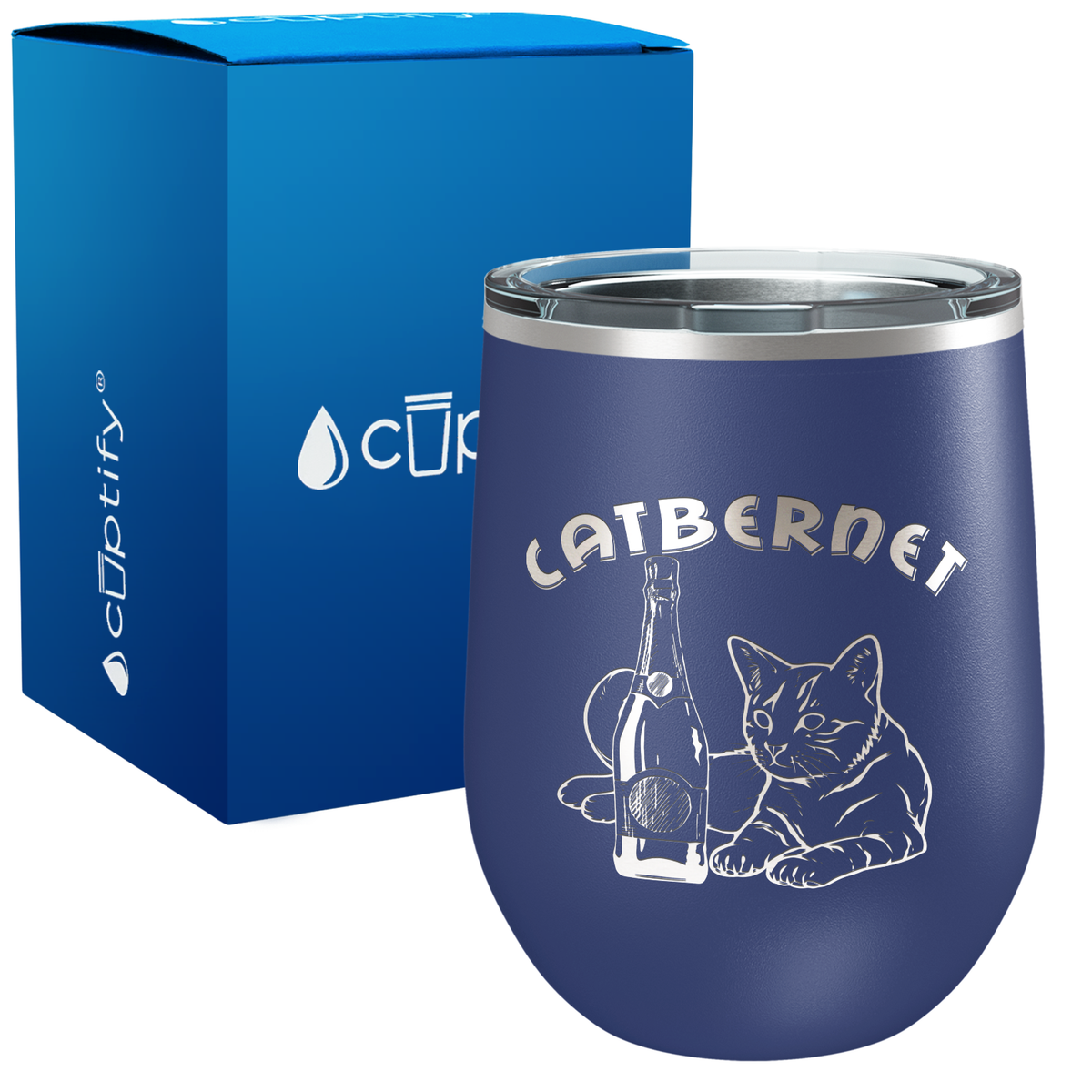 Catbernet 12oz Funny Wine Tumbler