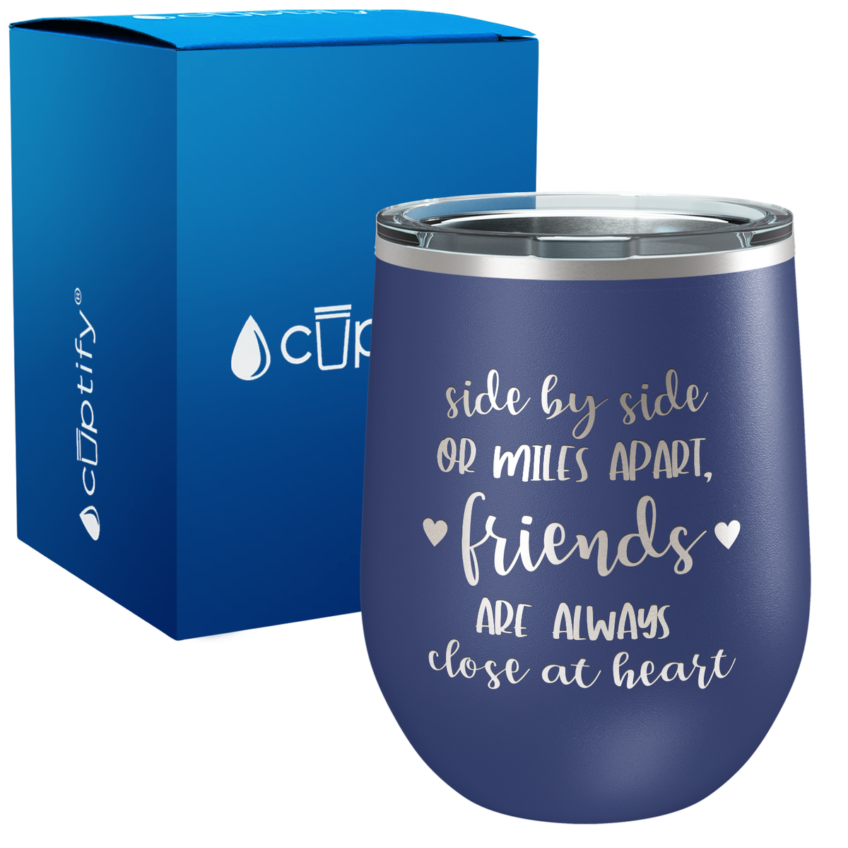 Friends Are Always Close at Heart 12oz Best Friend Wine Tumbler