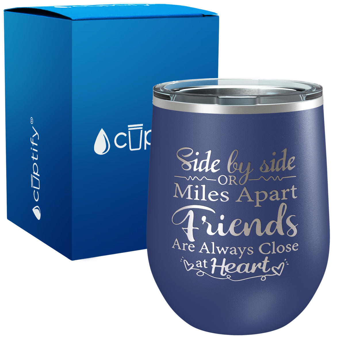 Side by Side 12oz Best Friend Wine Tumbler