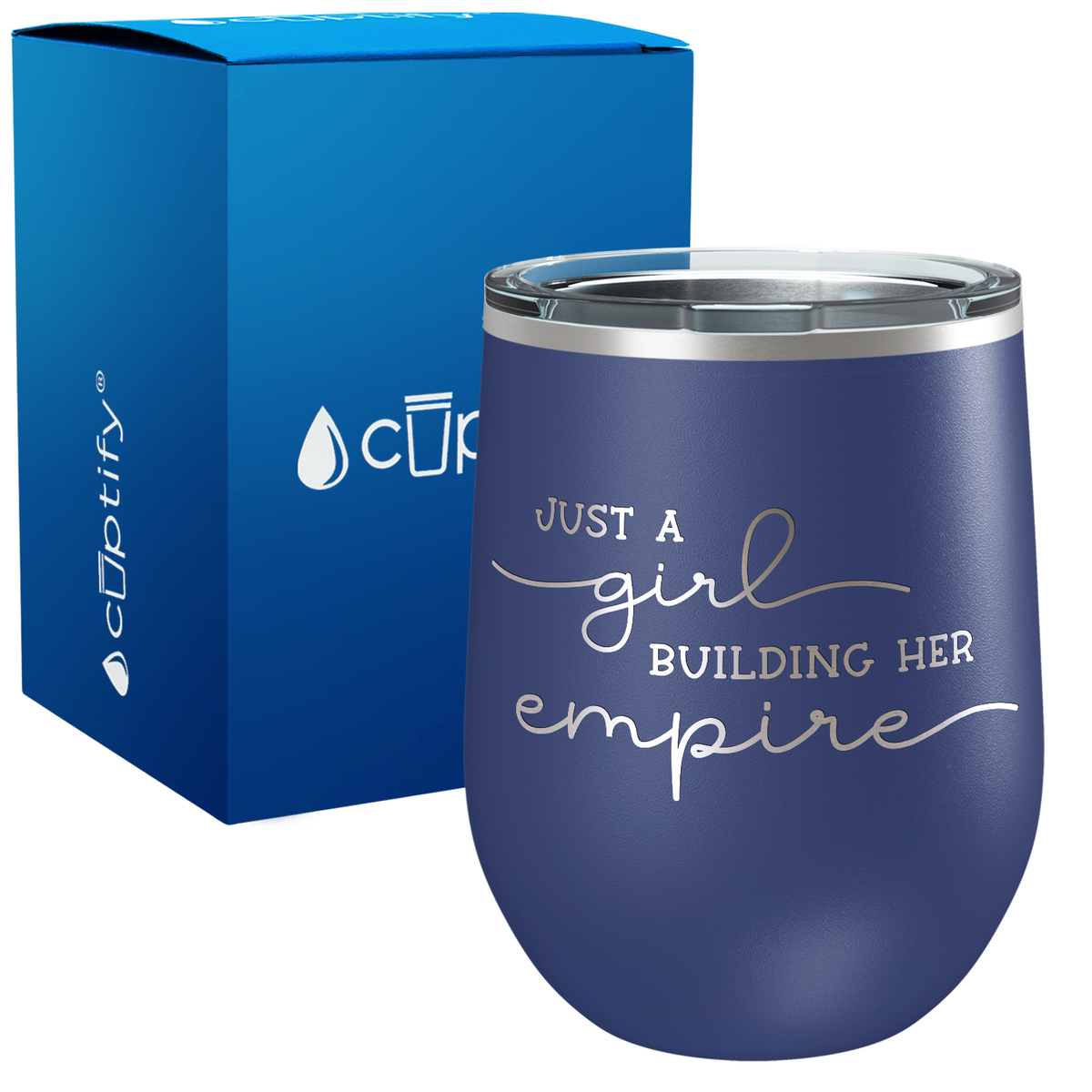 Just a Girl Building her Empire 12oz Boss Wine Tumbler