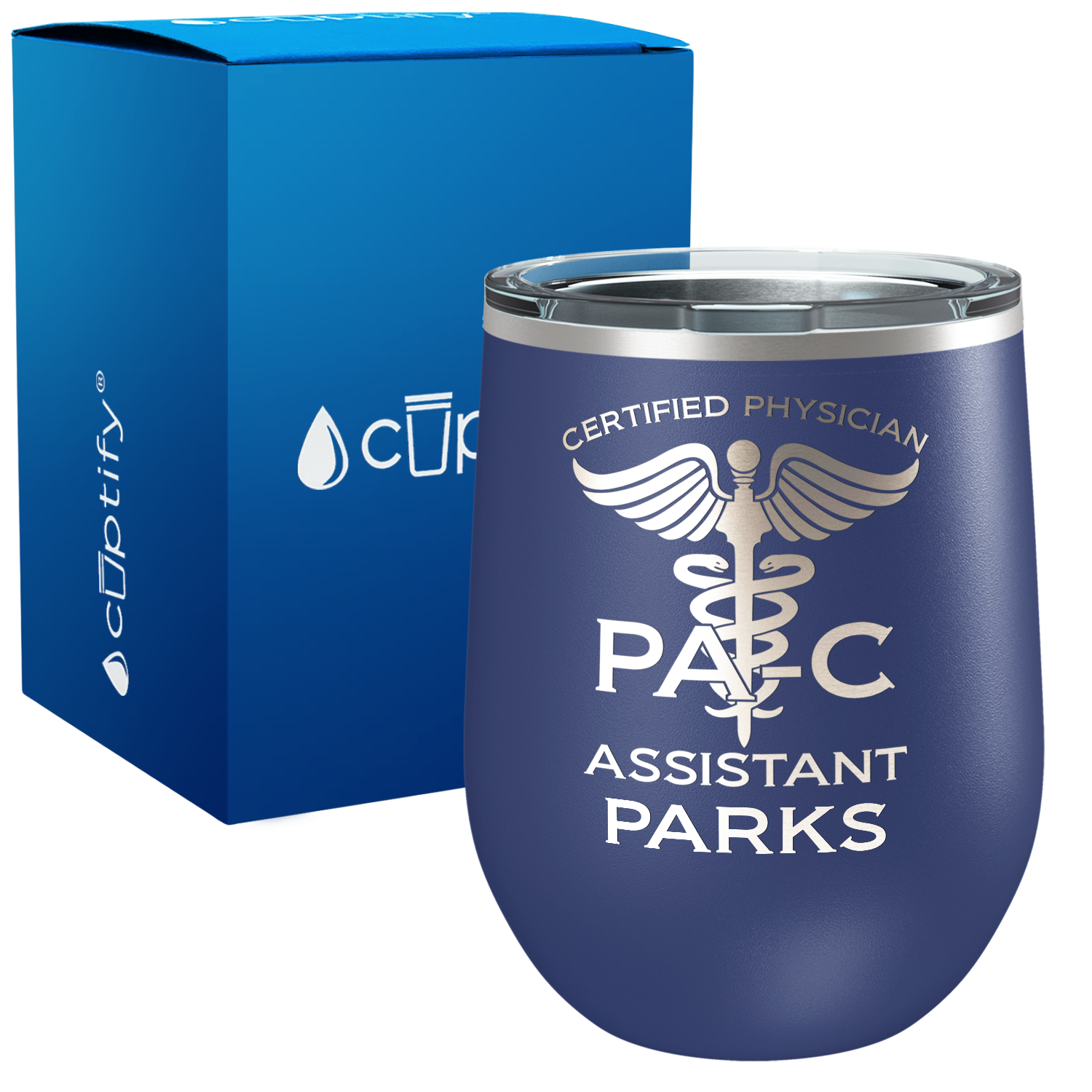 Personalized PA-C Certified Physician Assistant 12oz Medical Wine Tumbler