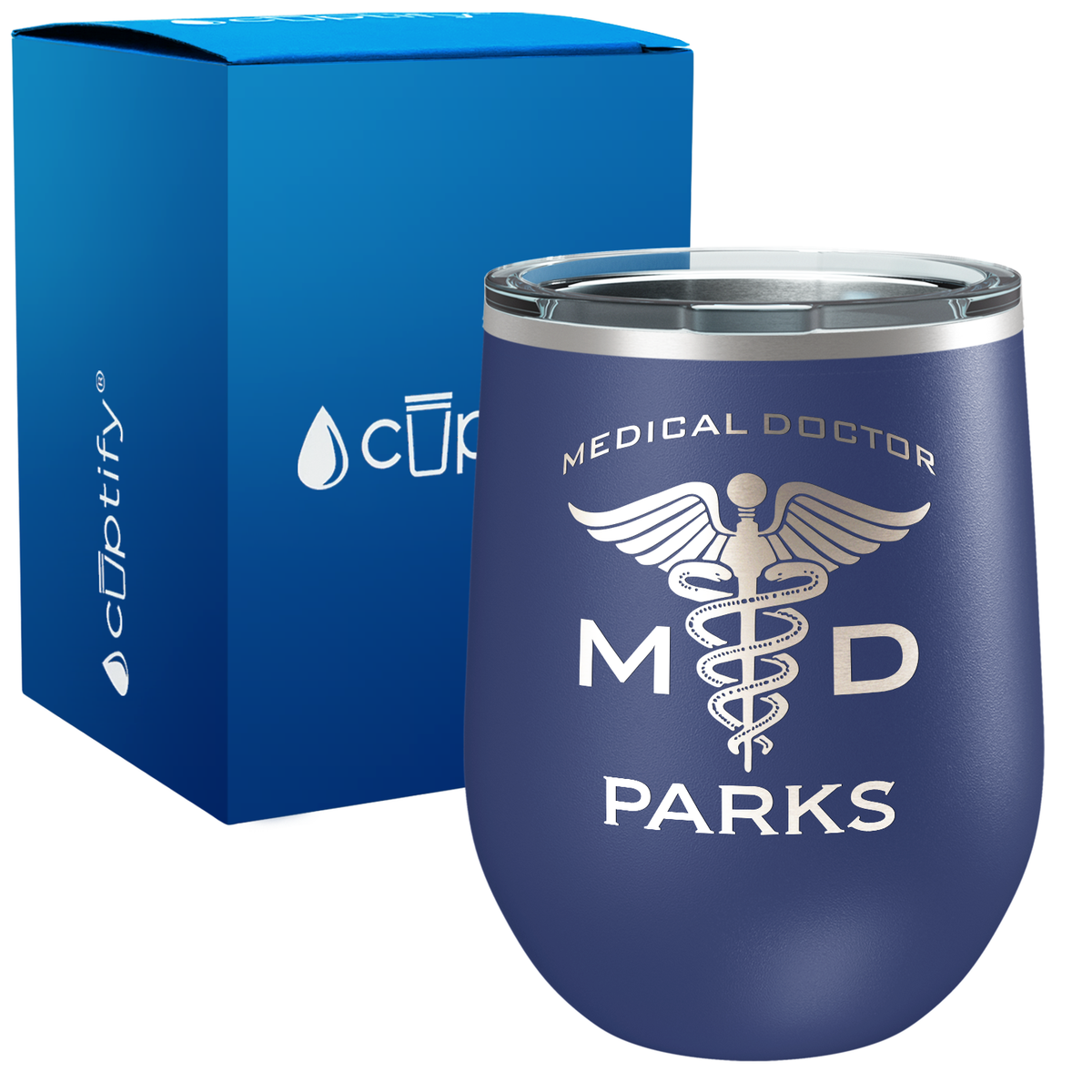 Personalized MD Medical Doctor 12oz Medical Wine Tumbler