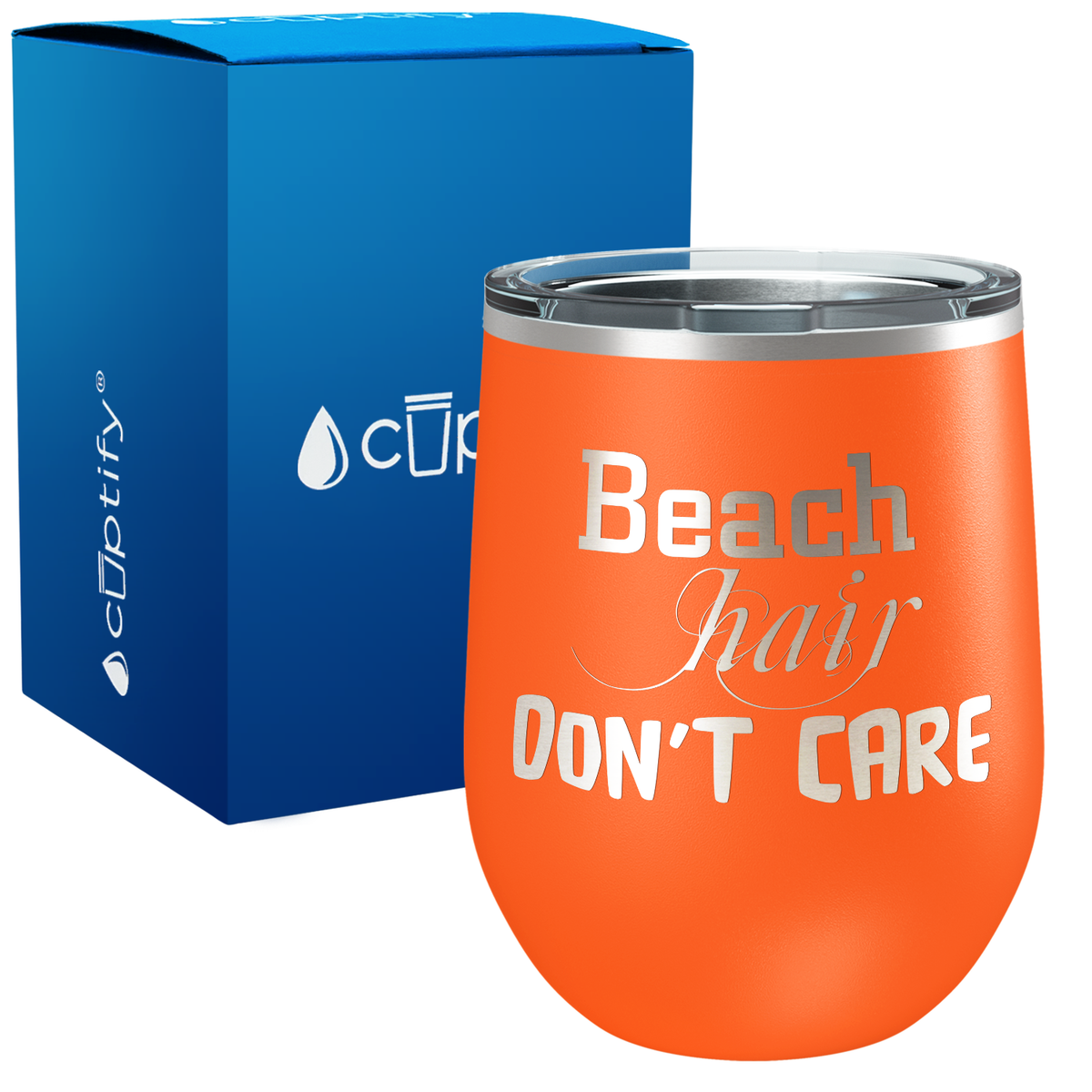 Beach Hair Dont Care 12oz Beach Wine Tumbler
