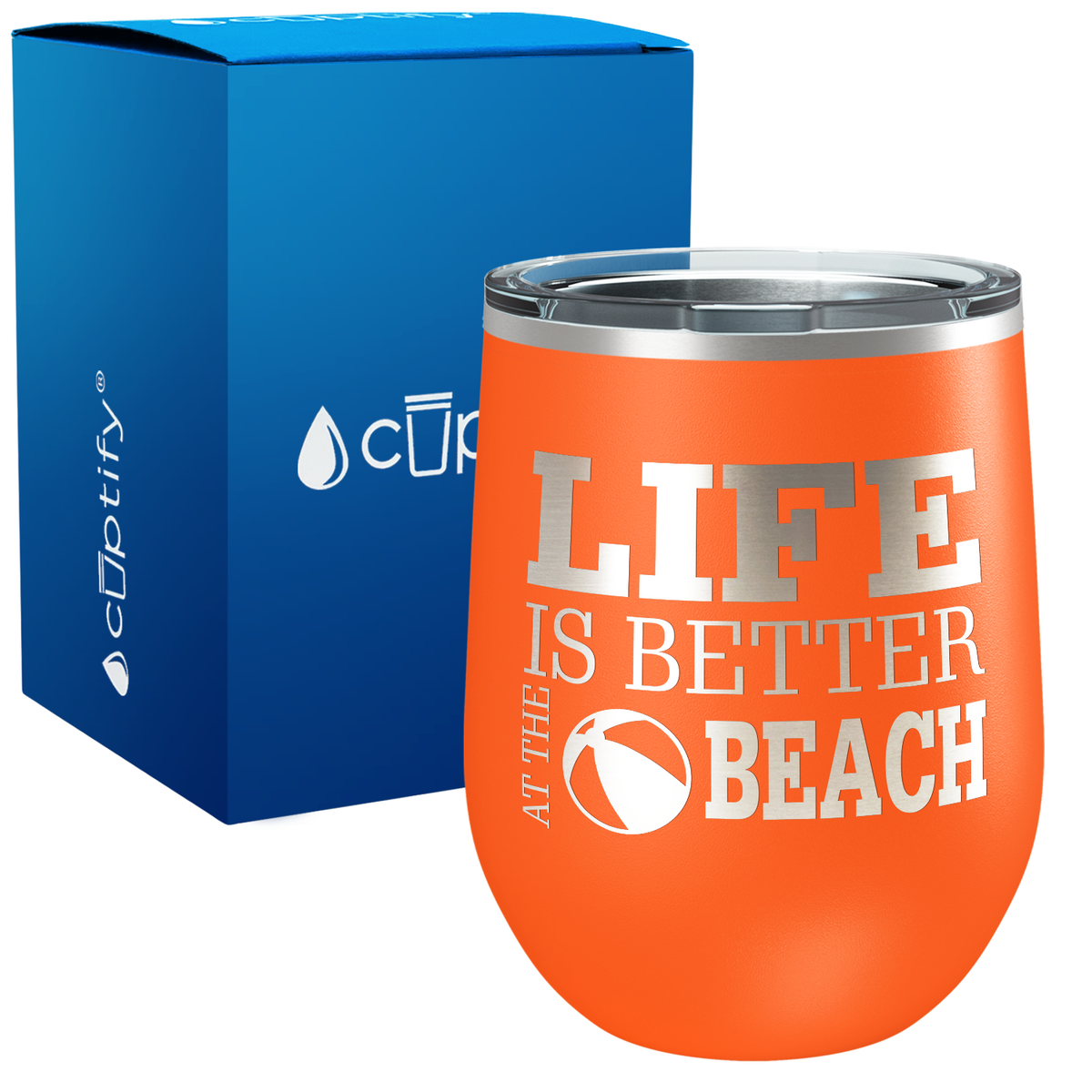 Life is Better at the Beach 12oz Beach Wine Tumbler