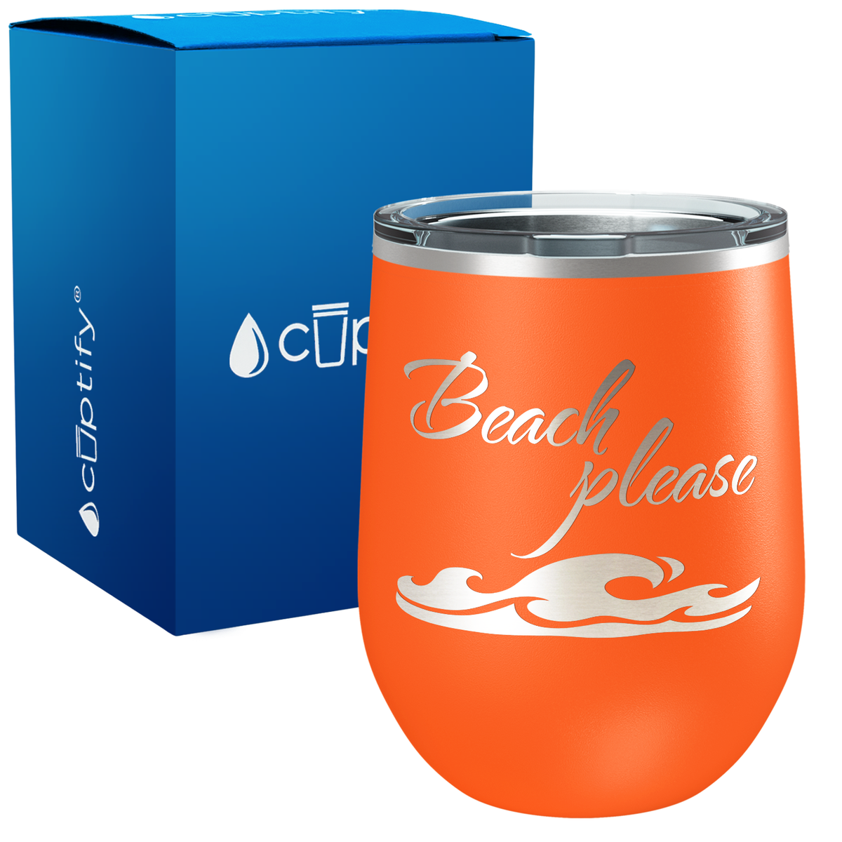 Beach Please 12oz Beach Wine Tumbler