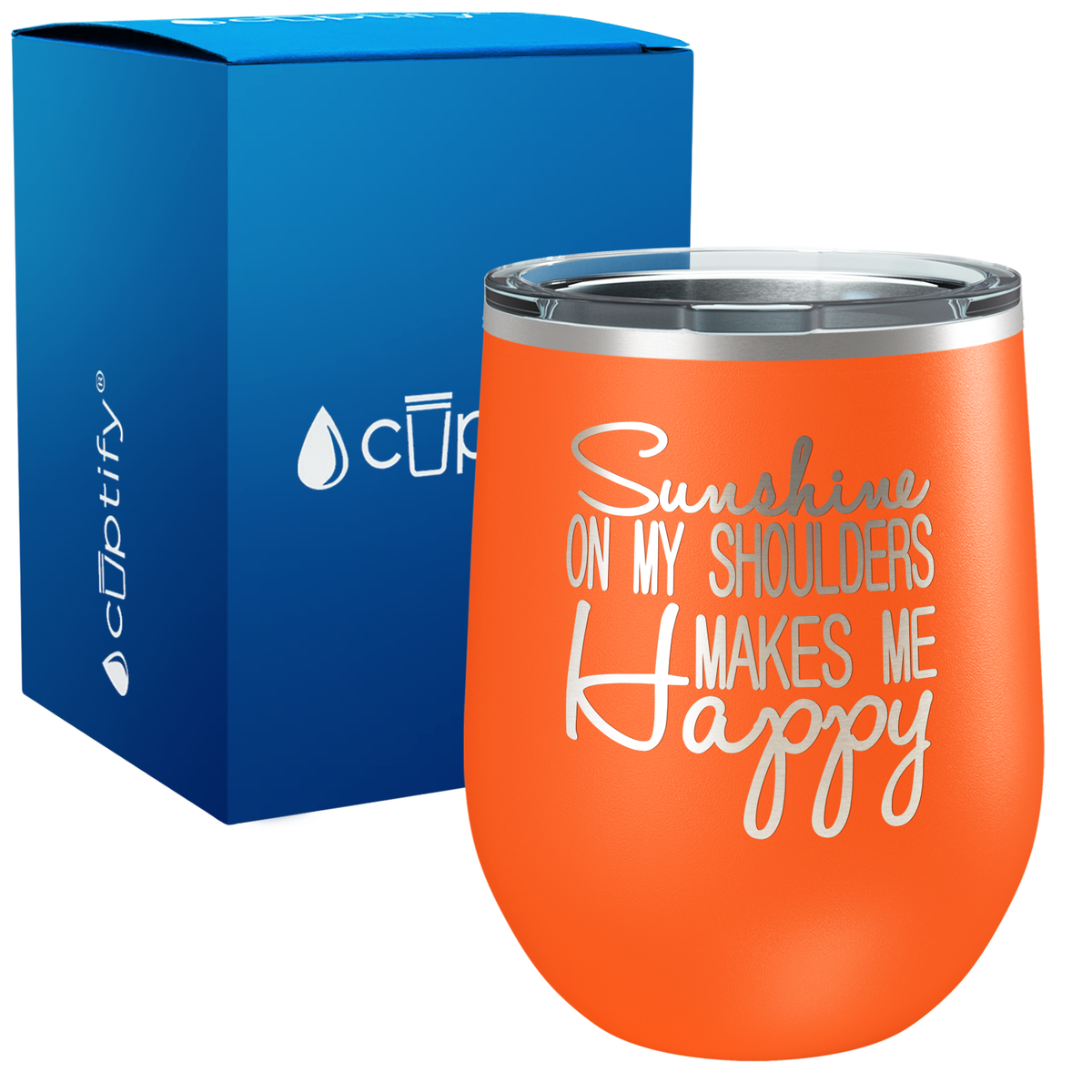 Sunshine on my Shoulders 12oz Beach Wine Tumbler