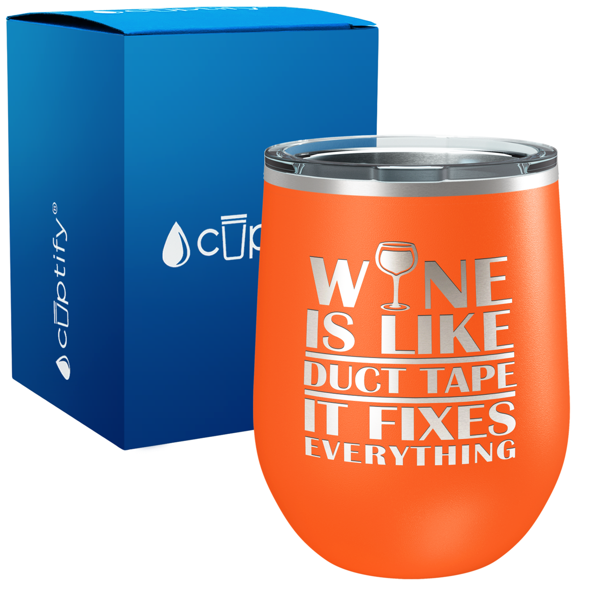 Wine is Like Duct Tape 12oz Funny Wine Tumbler