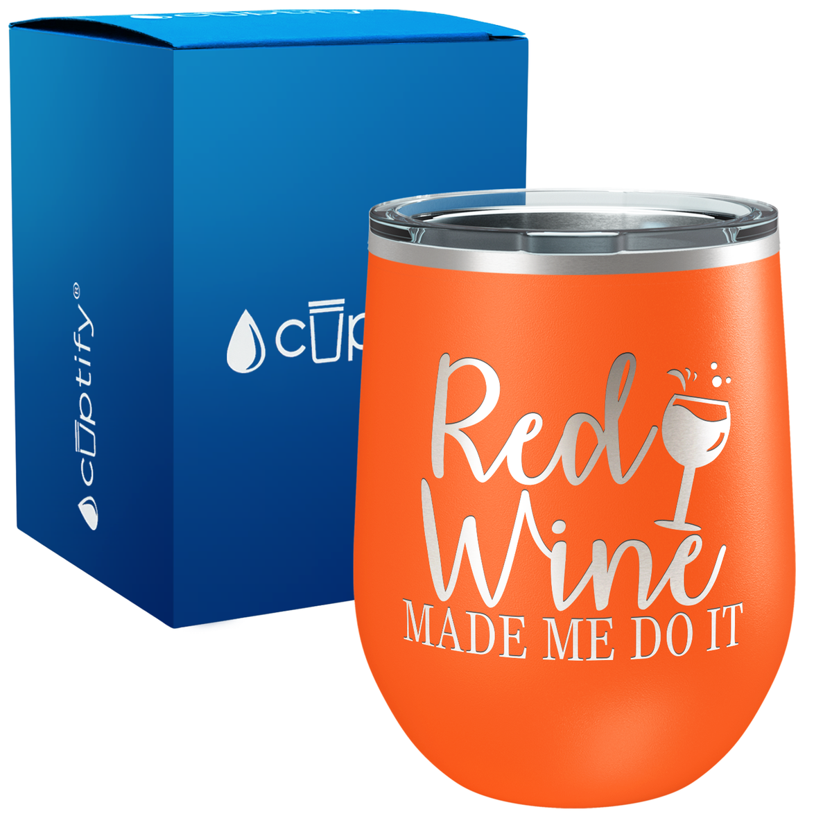 Red Wine Made Me Do It 12oz Funny Wine Tumbler