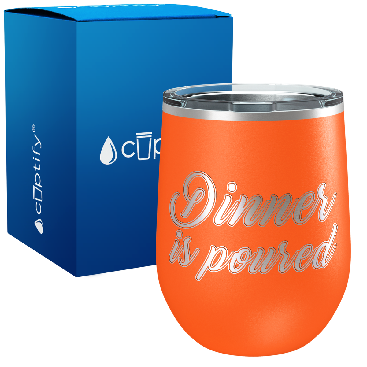 Dinner is Poured 12oz Funny Wine Tumbler