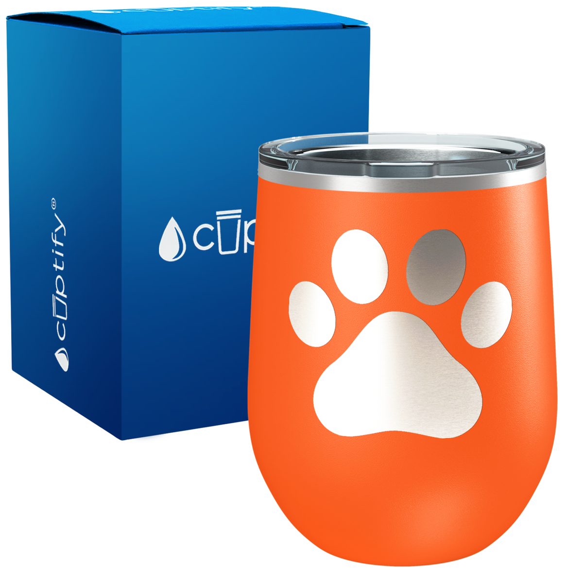 Paw Print 12oz Dog Wine Tumbler