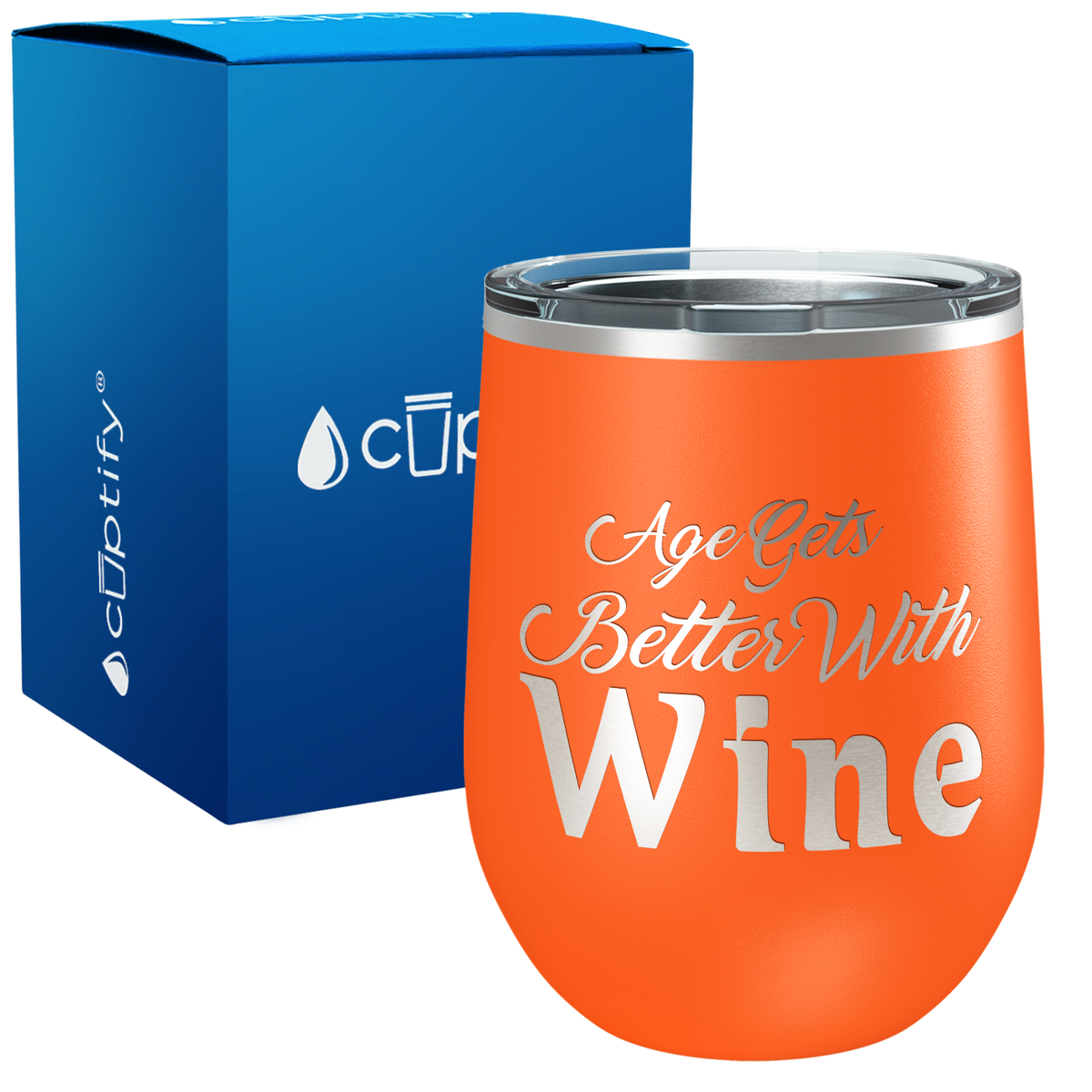 Age Gets Better with Wine 12oz Birthday Wine Tumbler
