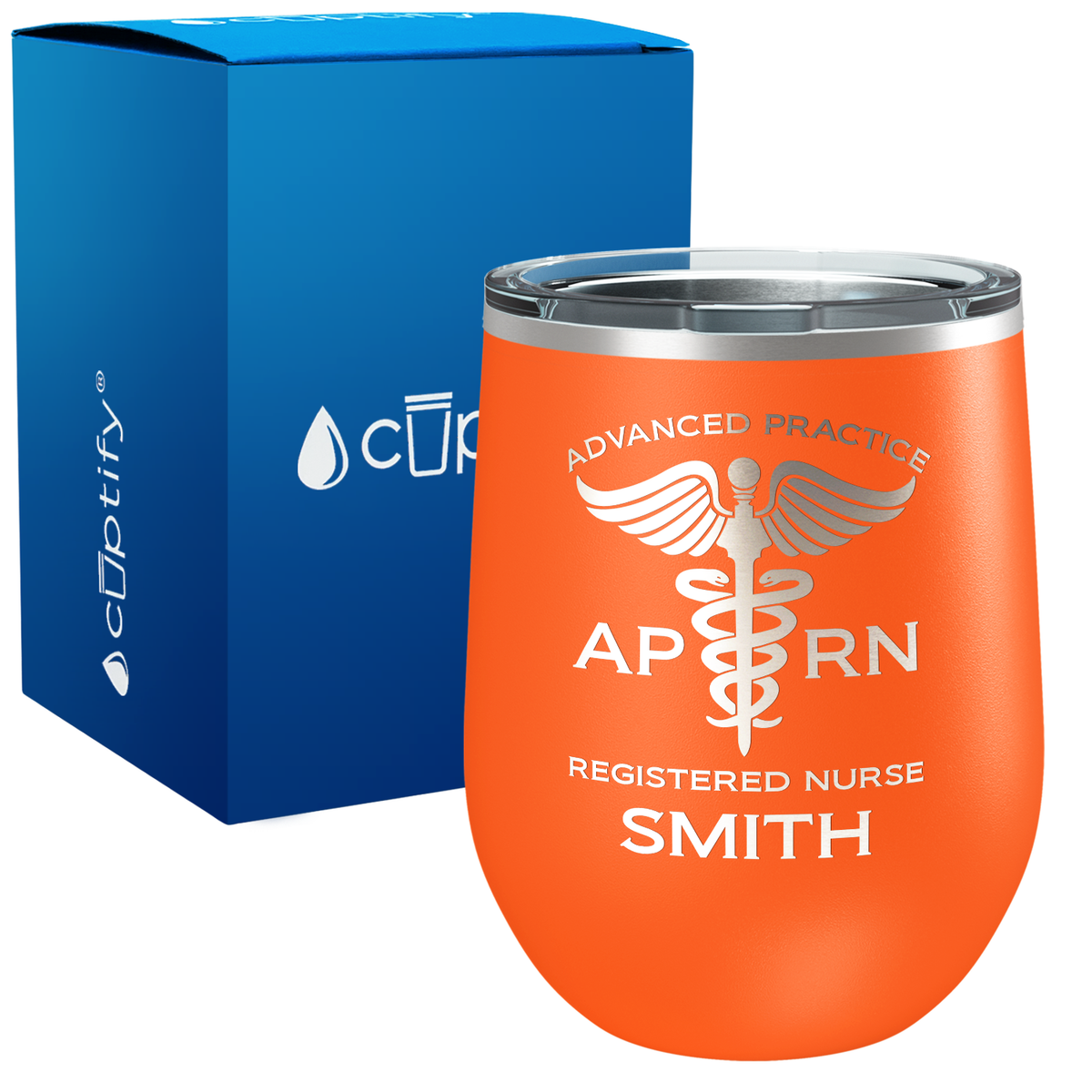 Personalized APRN Advanced Practice Registered Nurse 12oz Medical Wine Tumbler