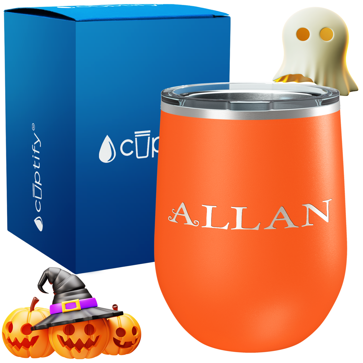 Personalized Eerie Style 12oz Halloween Wine Tumbler
