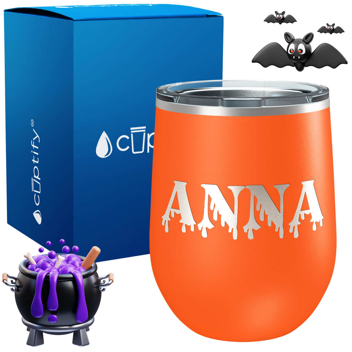 Personalized Bloody Style 12oz Halloween Wine Tumbler