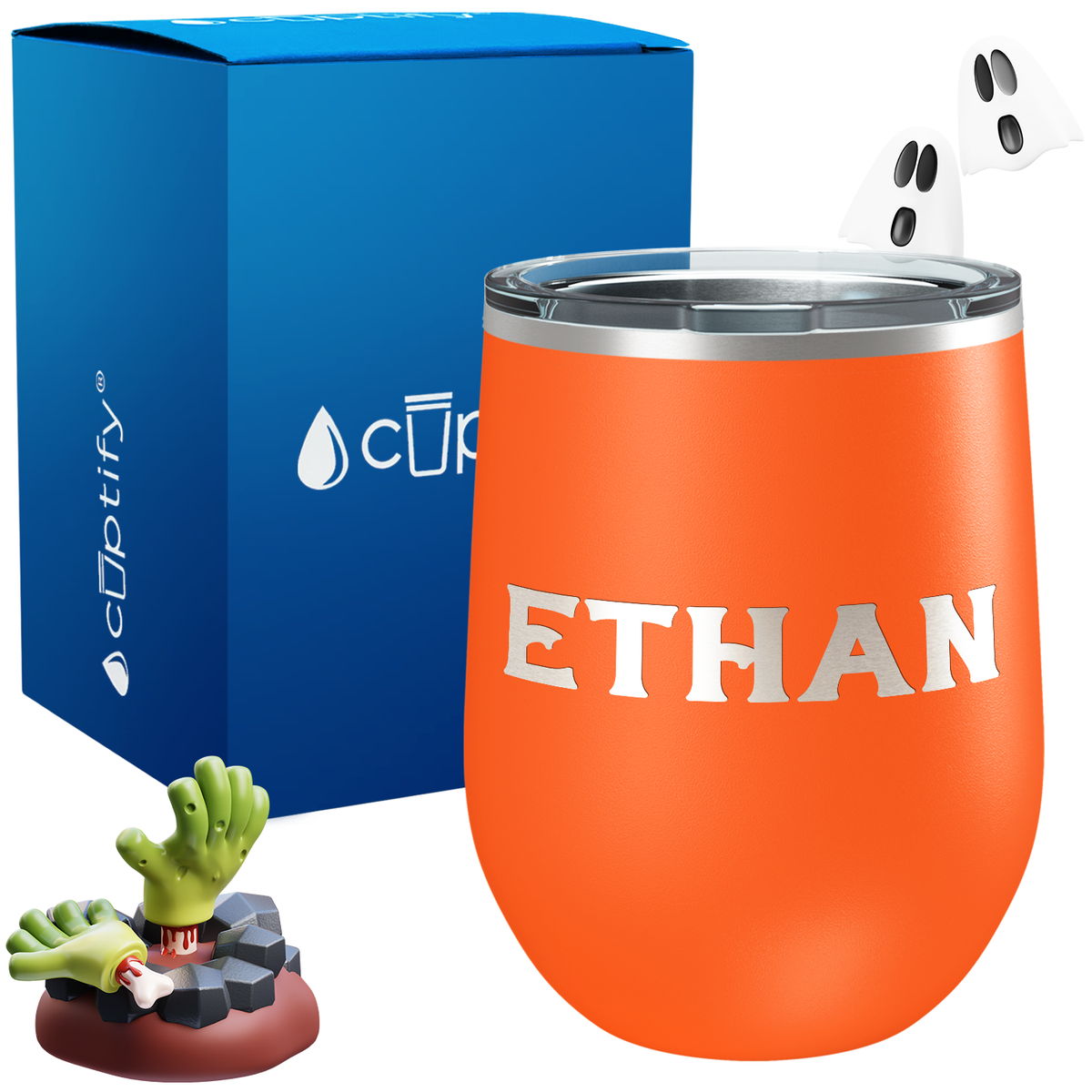 Personalized Grim Style 12oz Halloween Wine Tumbler