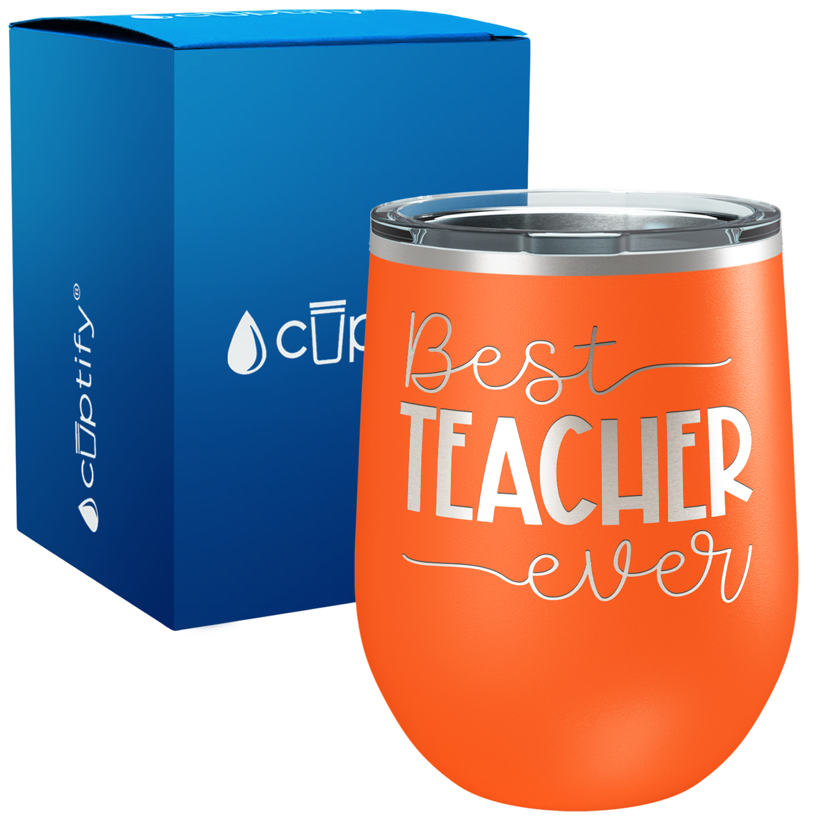 Best Teacher Ever 12oz Teacher Wine Tumbler
