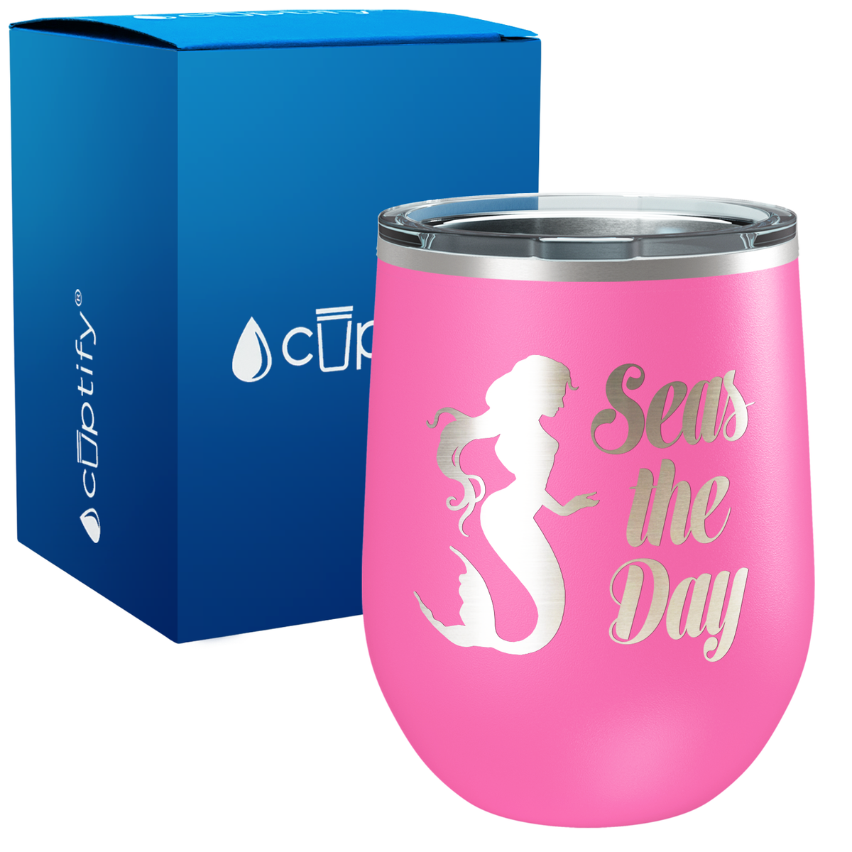Seas the Day 12oz Beach Wine Tumbler