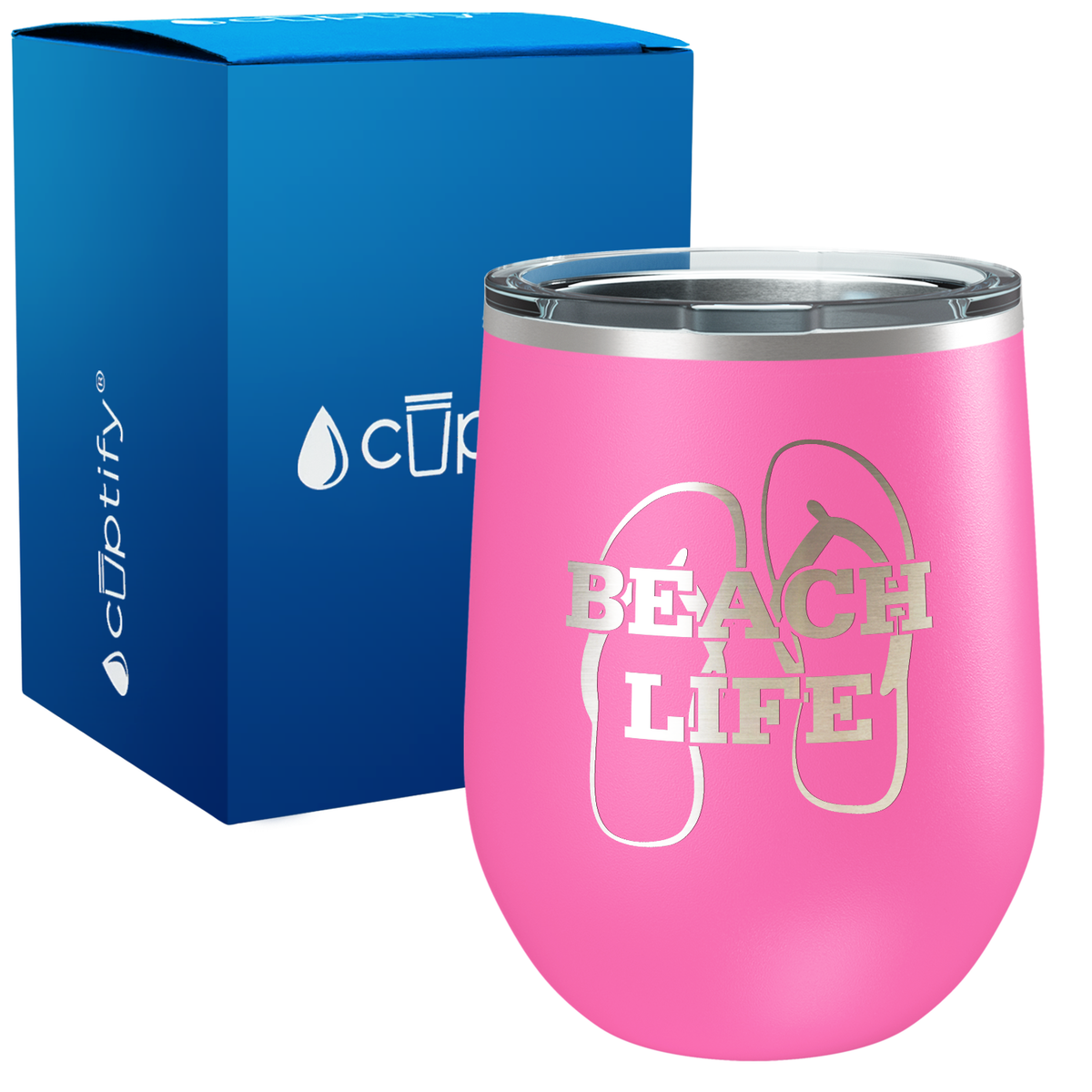 The Beach Life Sandals 12oz Beach Wine Tumbler