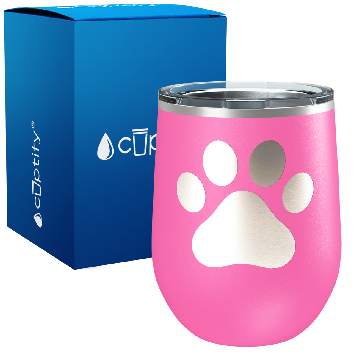 Paw Print 12oz Dog Wine Tumbler
