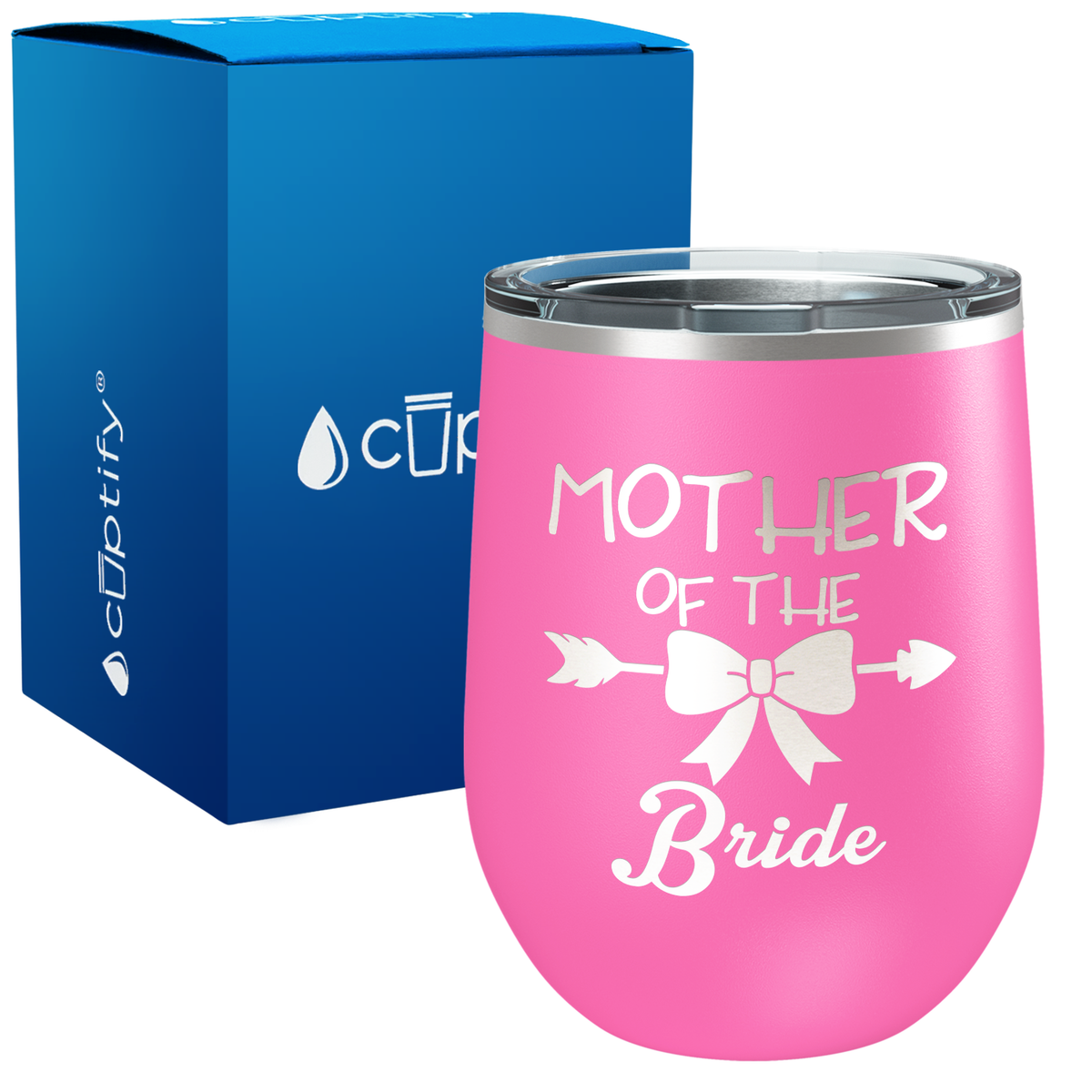 Mother of the Bride 12oz Bridal Shower Wine Tumbler