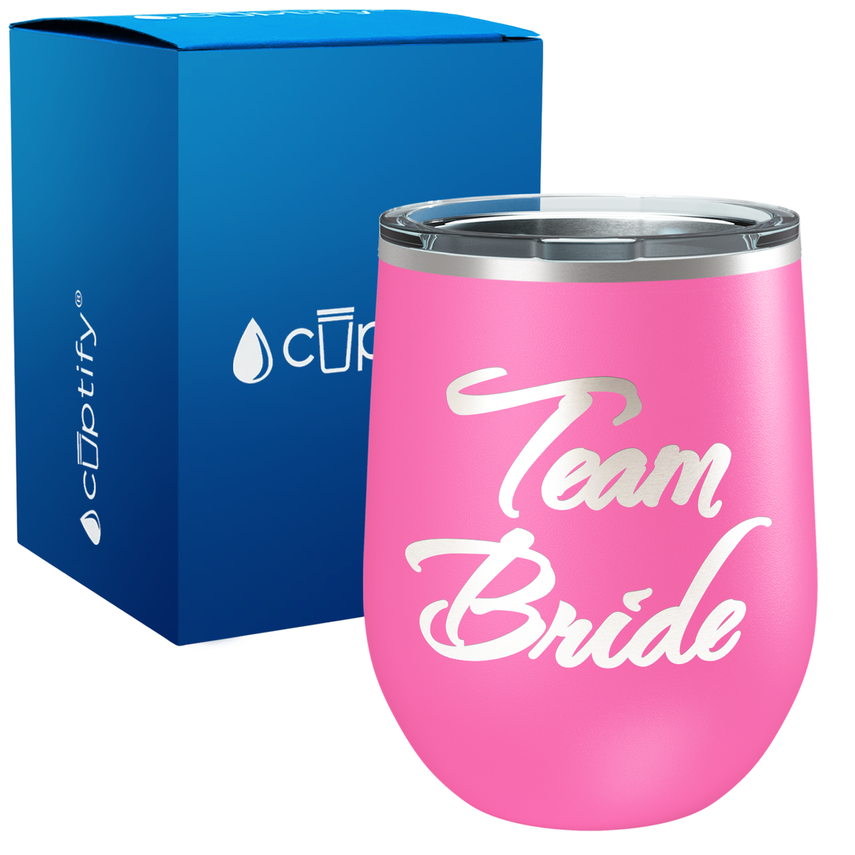 Team Bride 12oz Bridal Shower Wine Tumbler