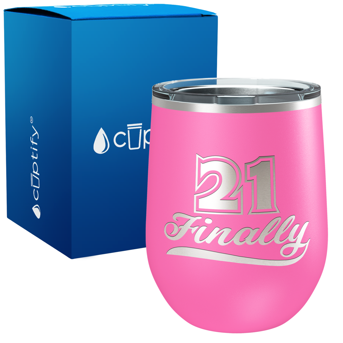 21 Finally 12oz Birthday Wine Tumbler