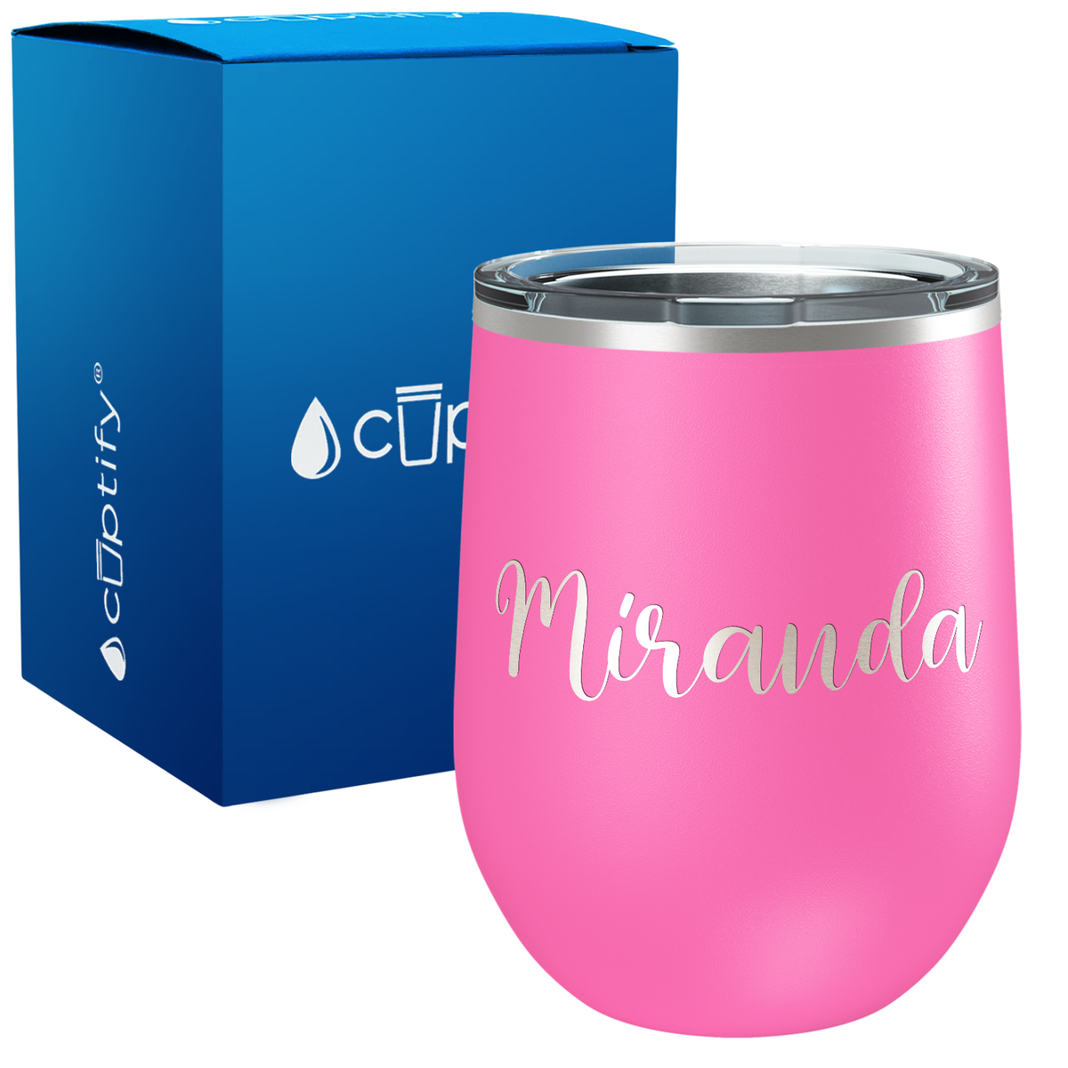 Personalized Miranda Style 12oz Wine Tumbler
