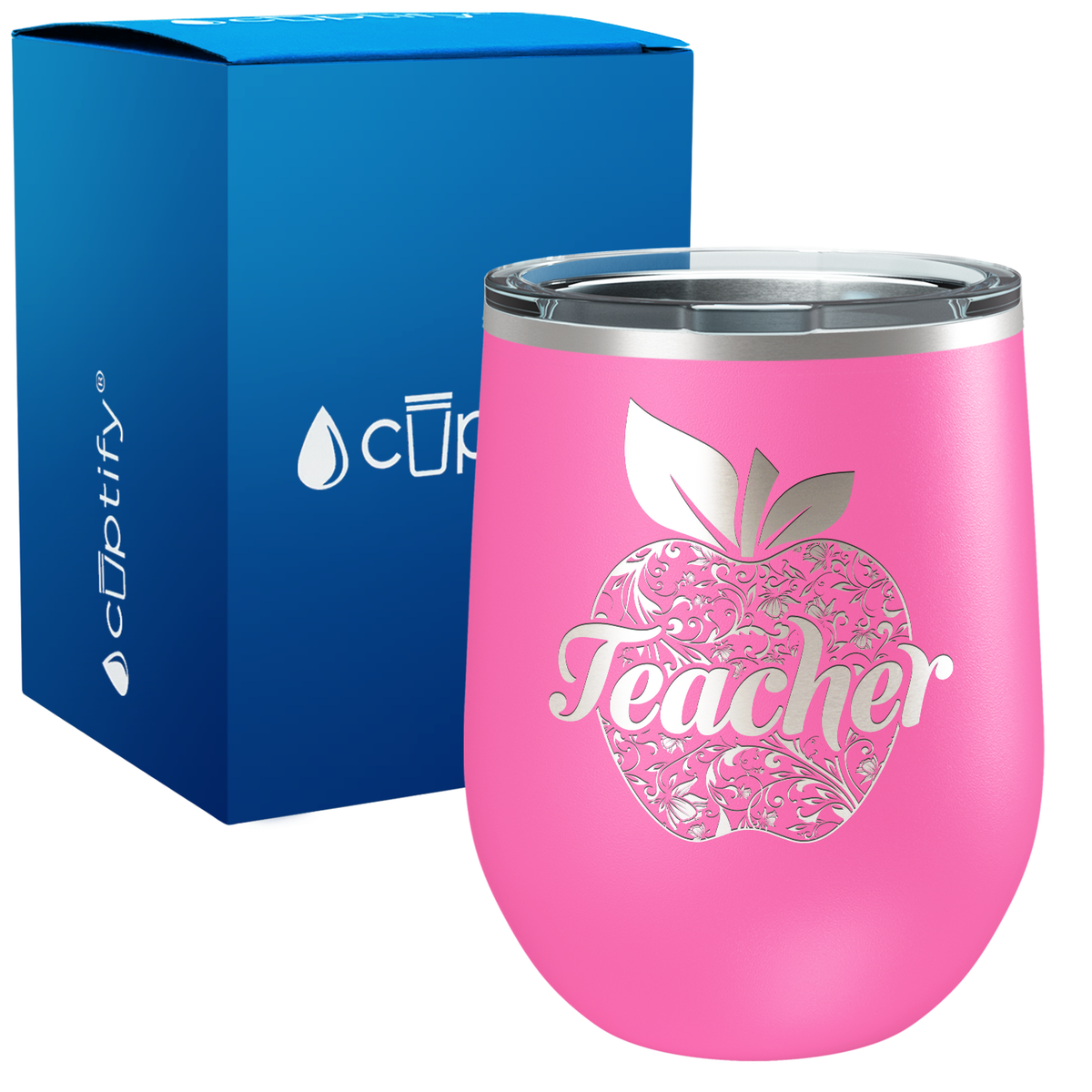 Teacher Apple 12oz Teacher Wine Tumbler